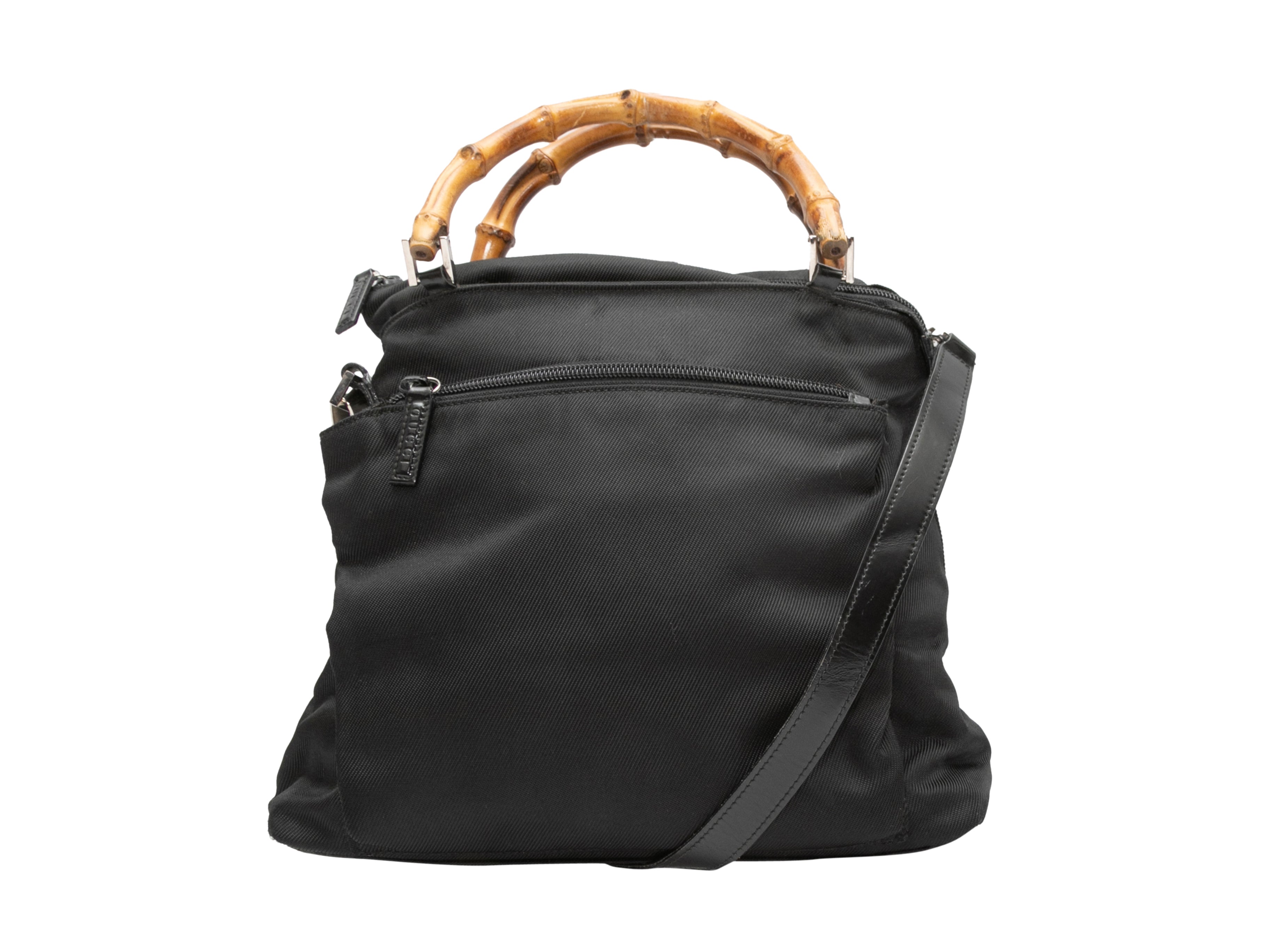 Gucci, Bags, Gucci Authentic Bamboo Black Zipper Purse Makeup Bag Travel