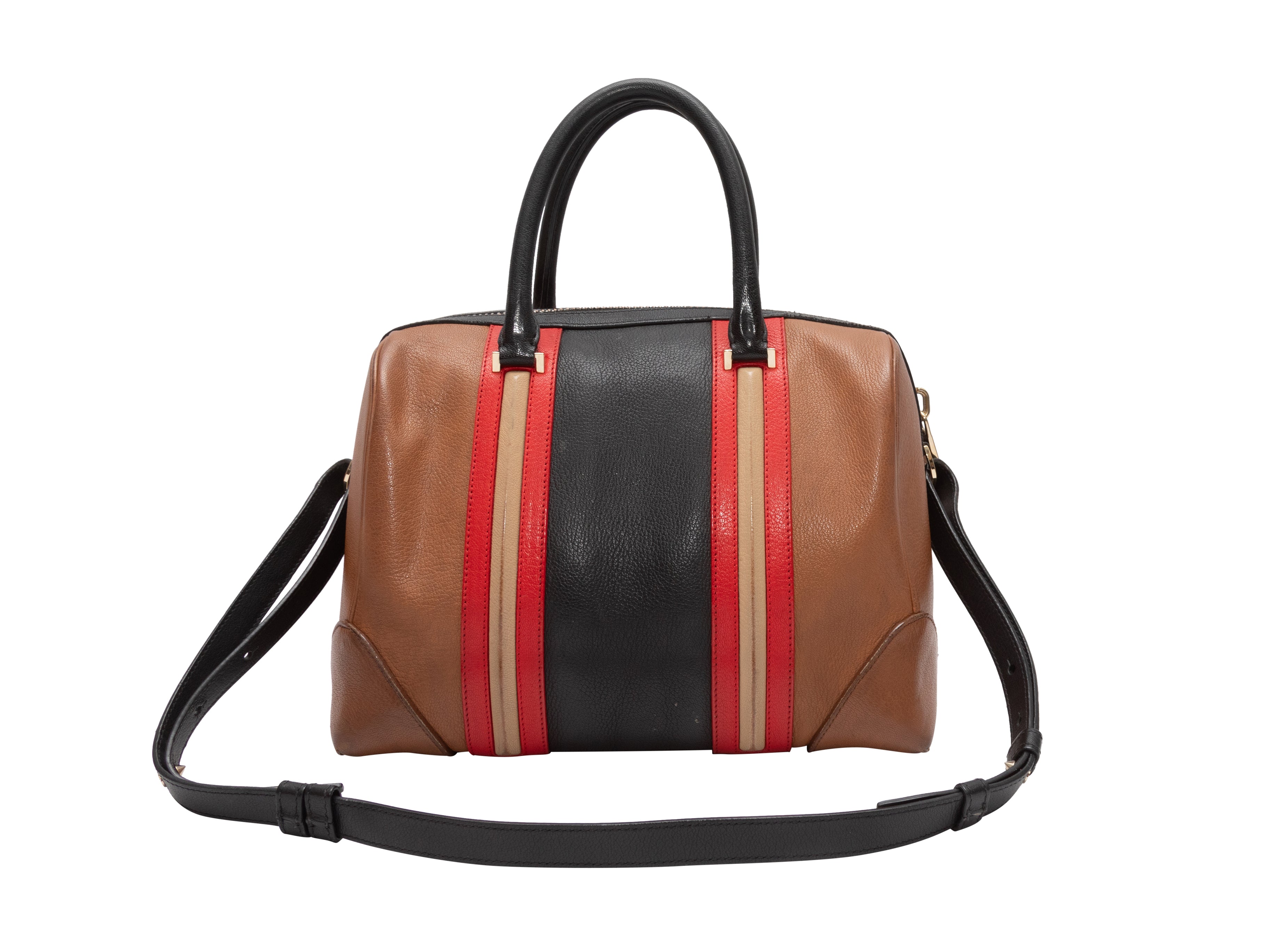 Tan & Multicolor Givenchy Lucrezia Leather Satchel