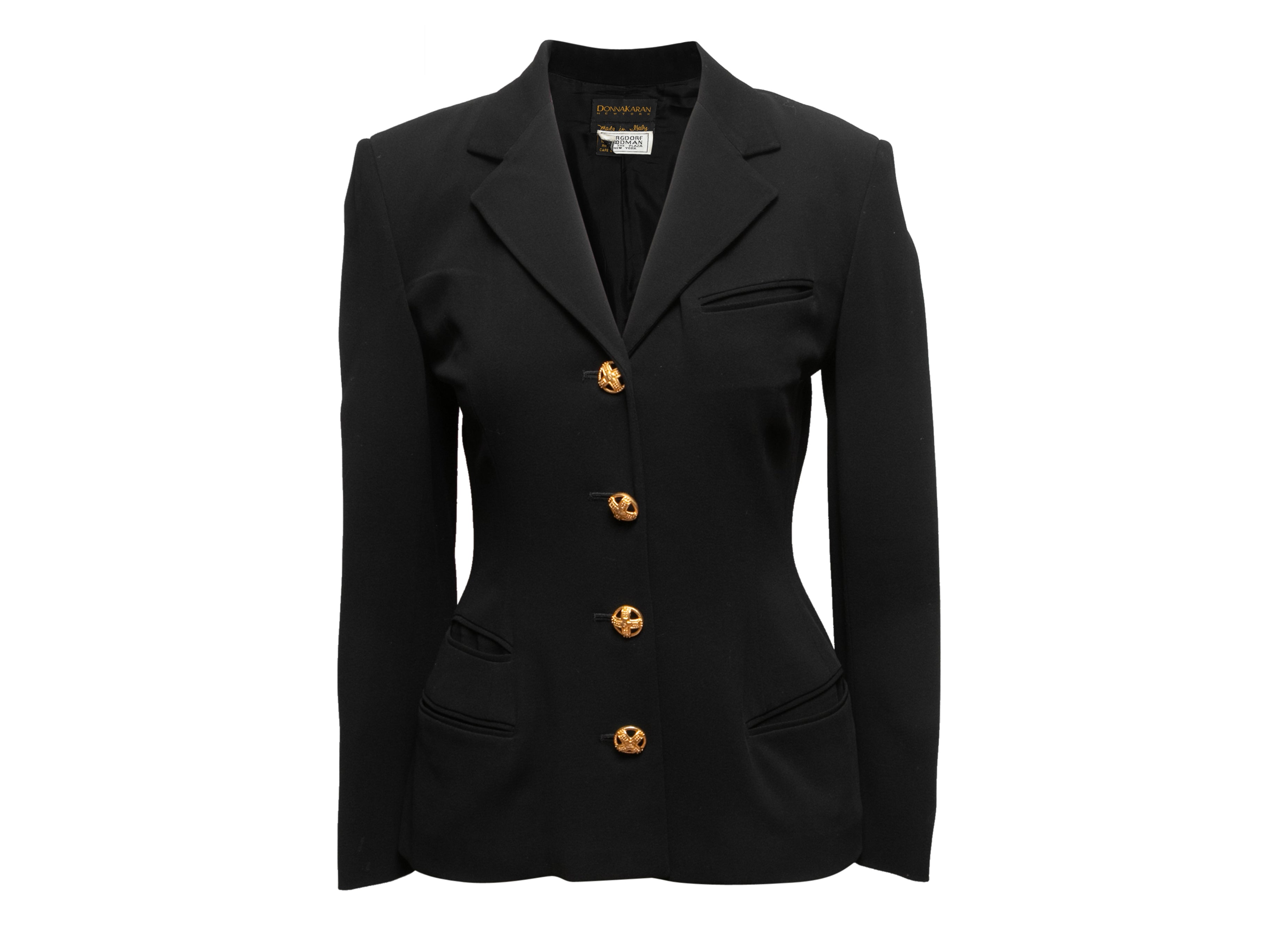 Donna karan black blazer sale