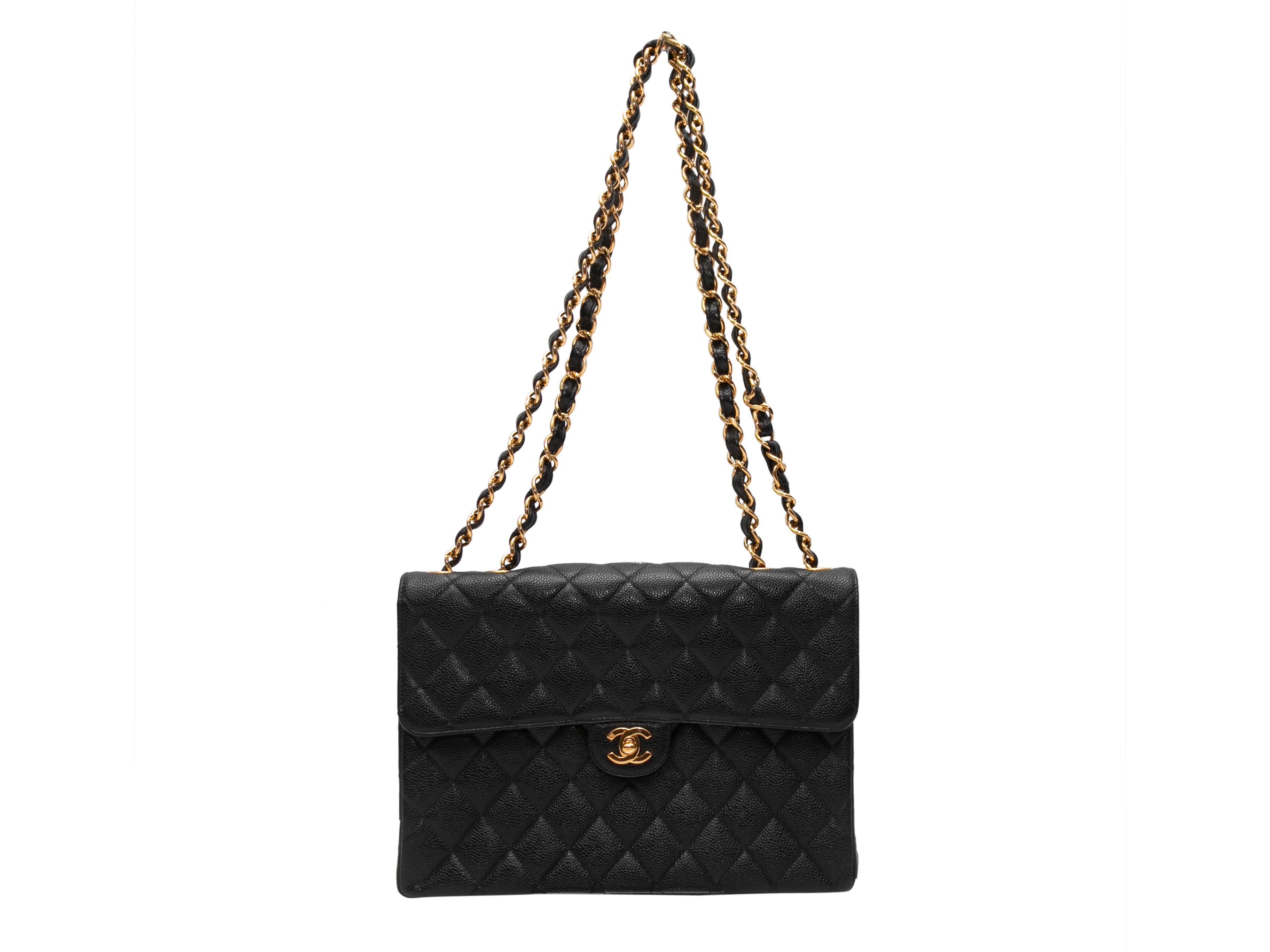 Chanel Mini Rectangular Flap Black Caviar in Caviar Leather with Gold-Tone  - US