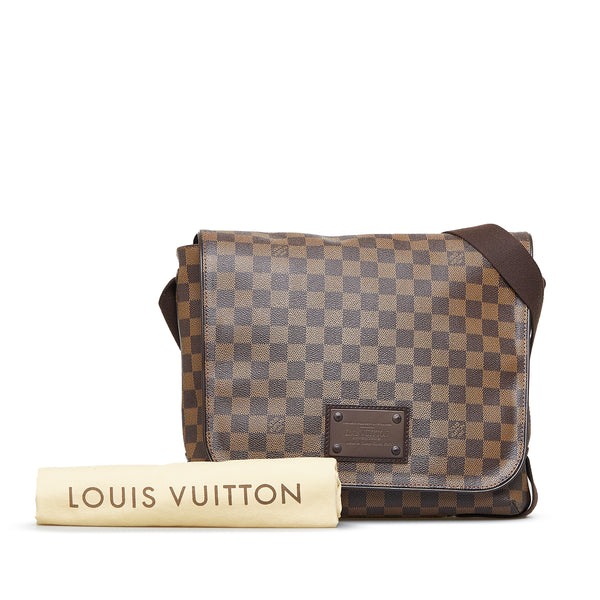 Brown Louis Vuitton Damier Ebene Brooklyn MM Crossbody Bag