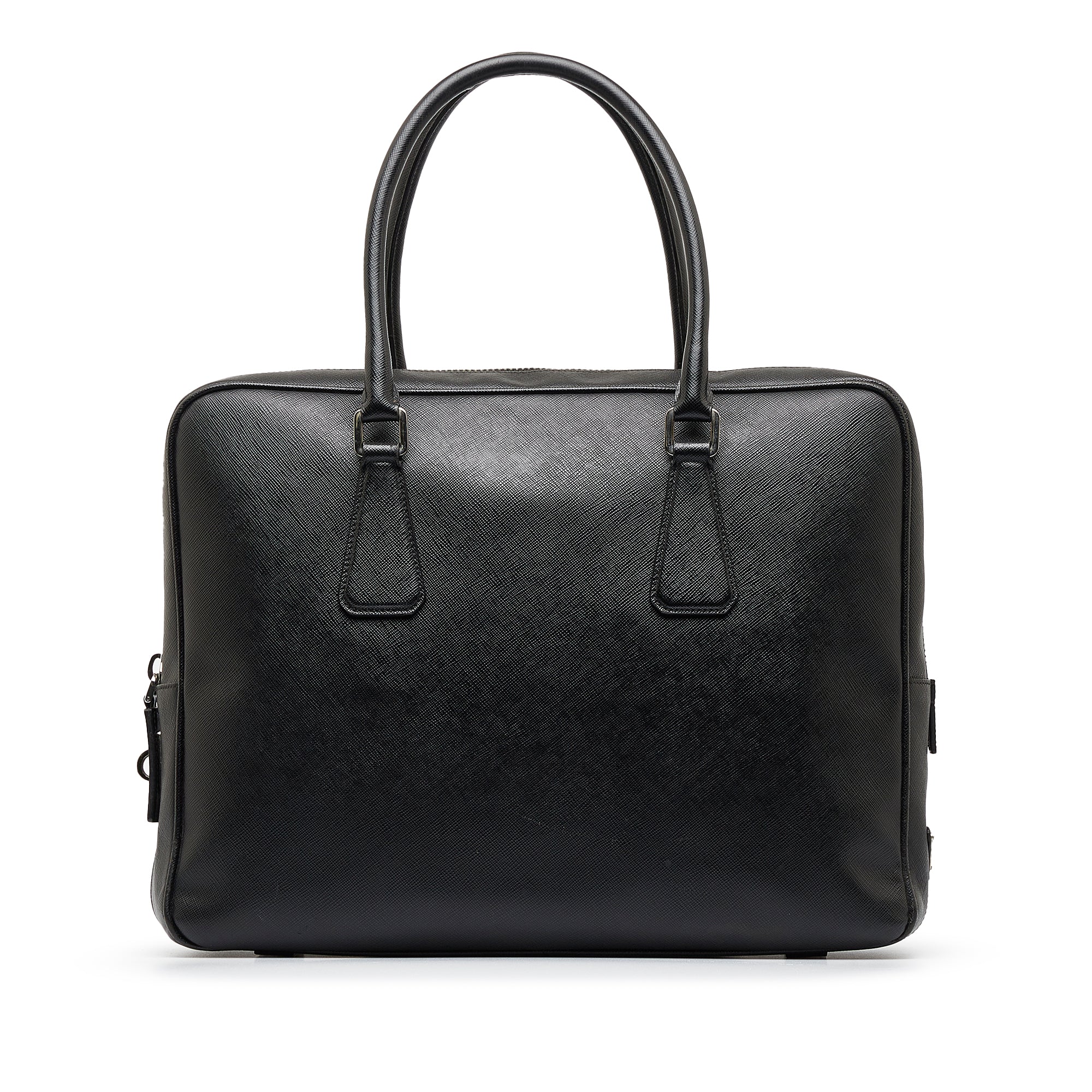 Prada - Authenticated Tessuto Handbag - Synthetic Black Plain for Women, Very Good Condition