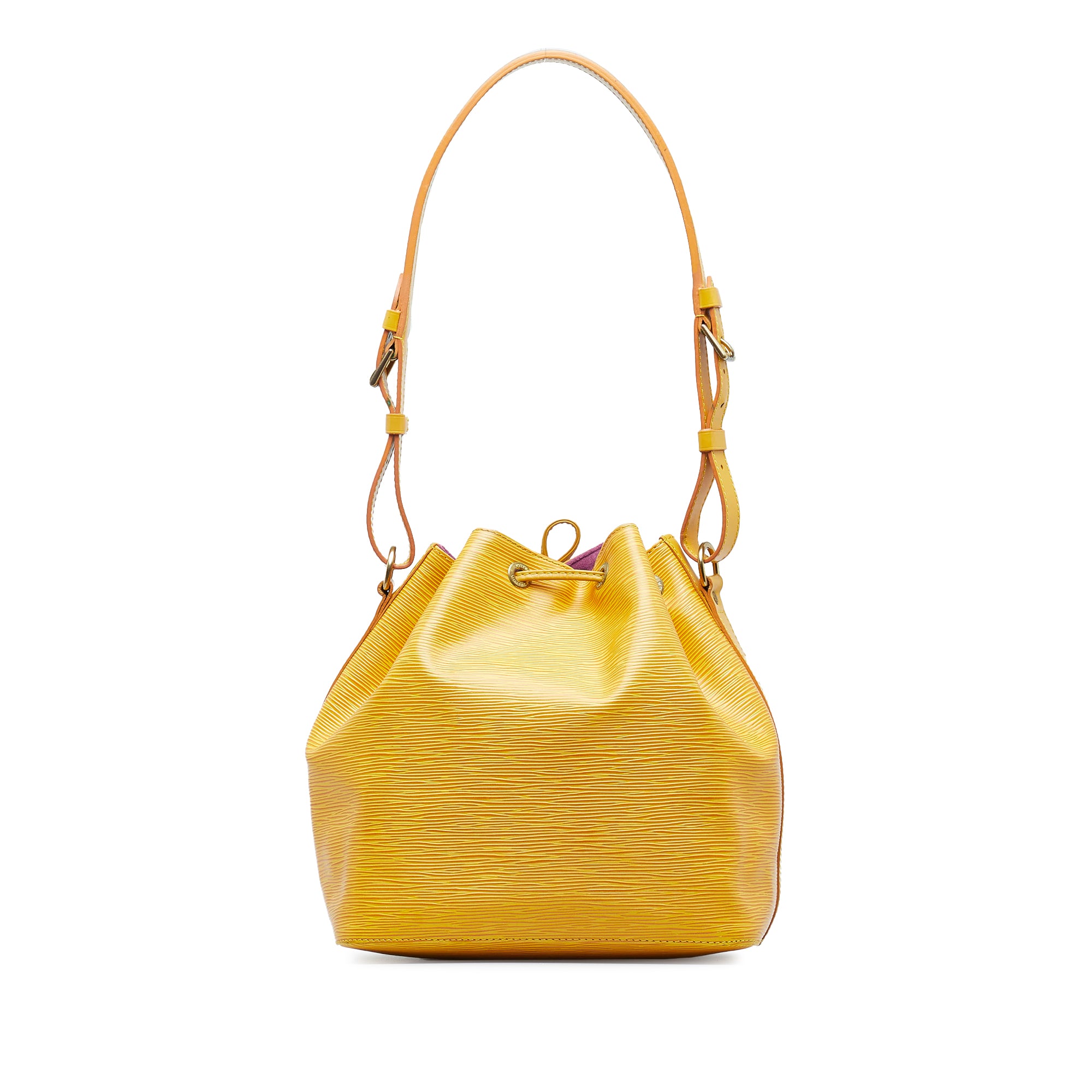 Louis Vuitton Noe EPI Orange Leather Bucket Bag