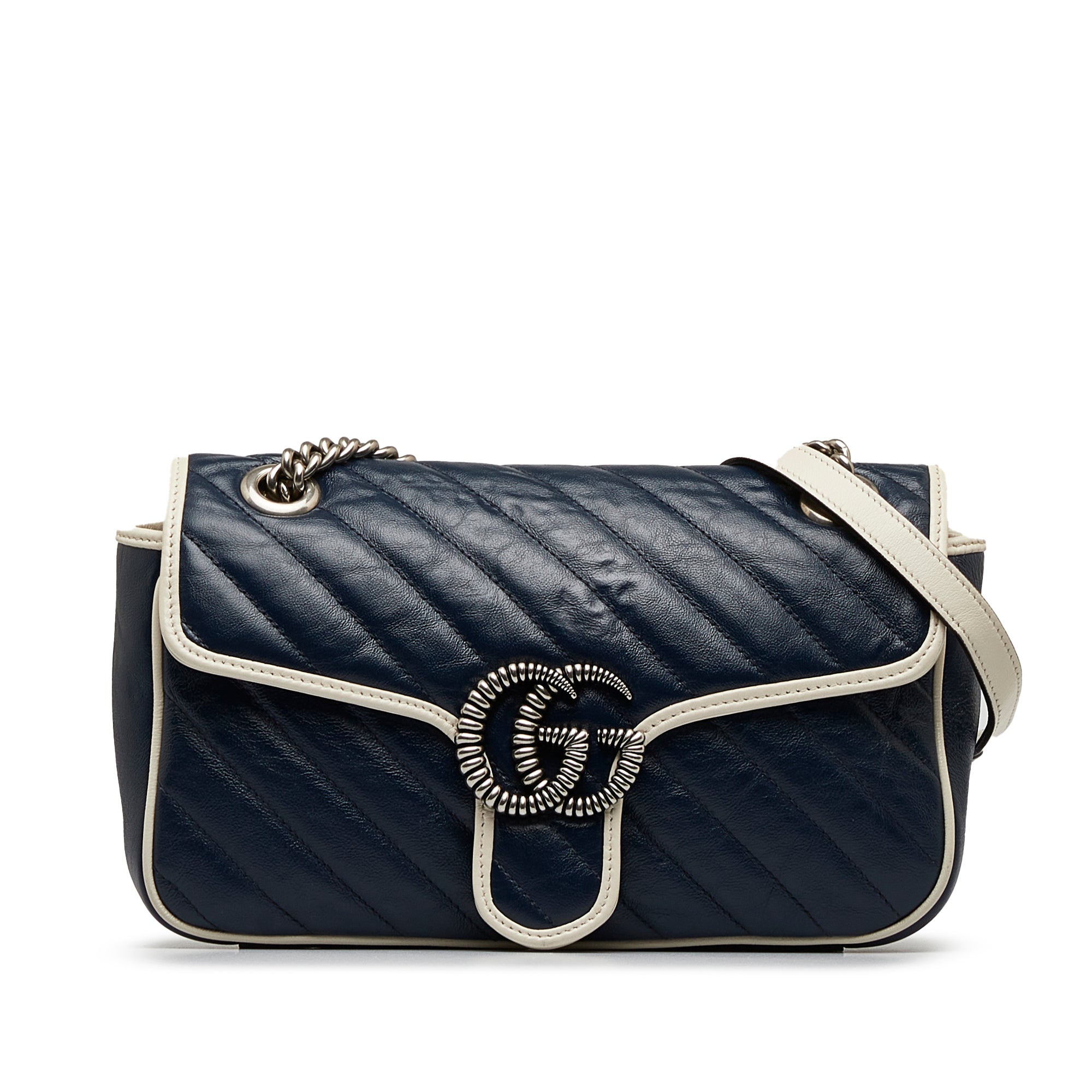 Gucci pre-owned blue GG Supreme padlock cross-body bag