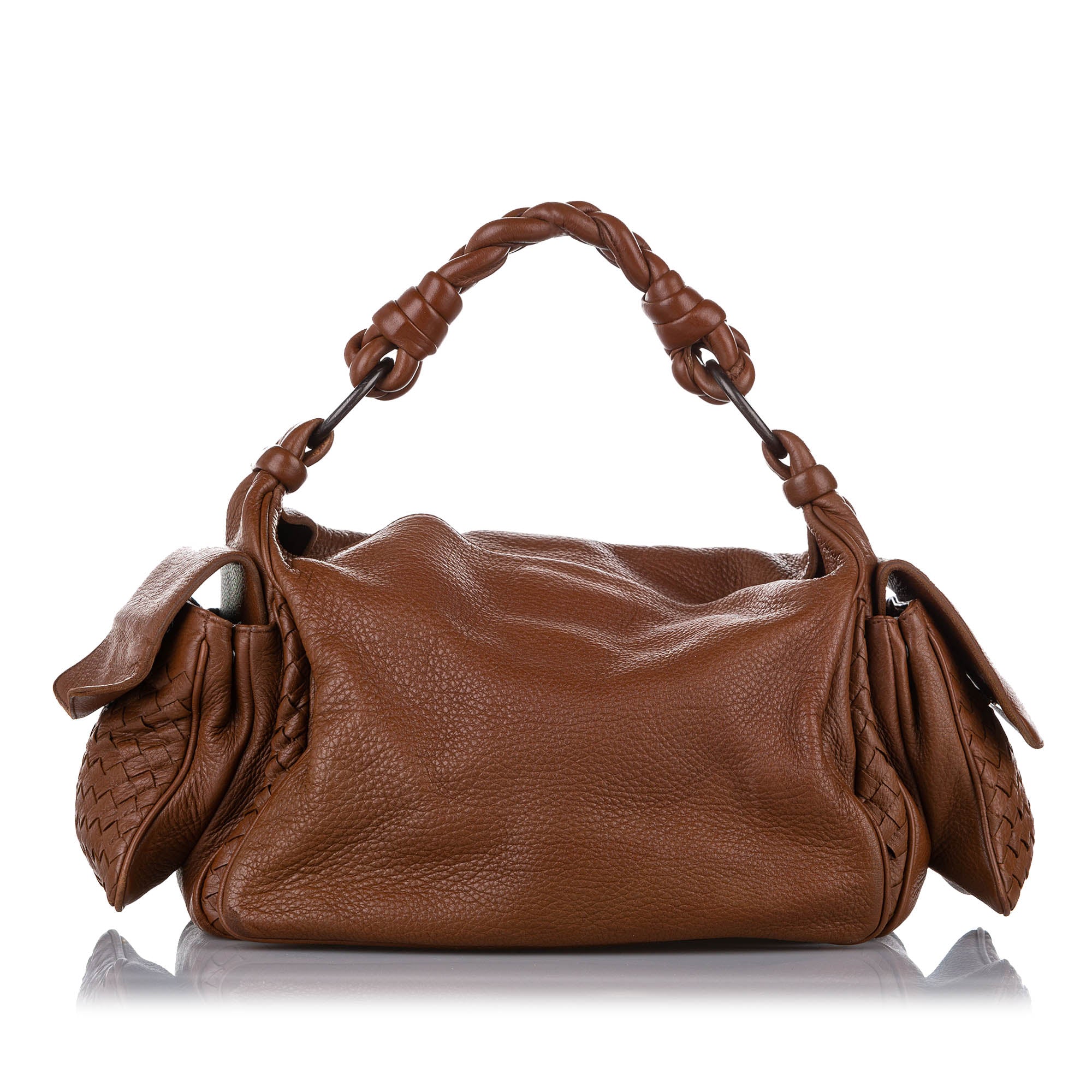 Bottega Veneta Brown Intrecciato Nodini Crossbody Bag Dark brown Leather  Pony-style calfskin ref.193687 - Joli Closet
