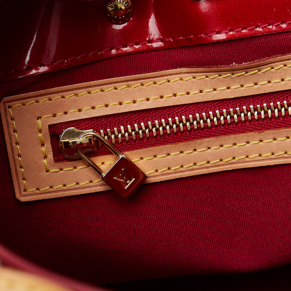 Louis Vuitton Monogram Zipper Tote Red Leather Handbag