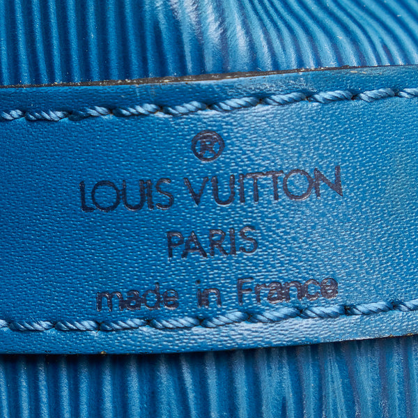 Louis Vuitton pre-owned Vernis Rayures Alma BB handbag, Blue Louis Vuitton  Epi Petit Noe Bucket Bag