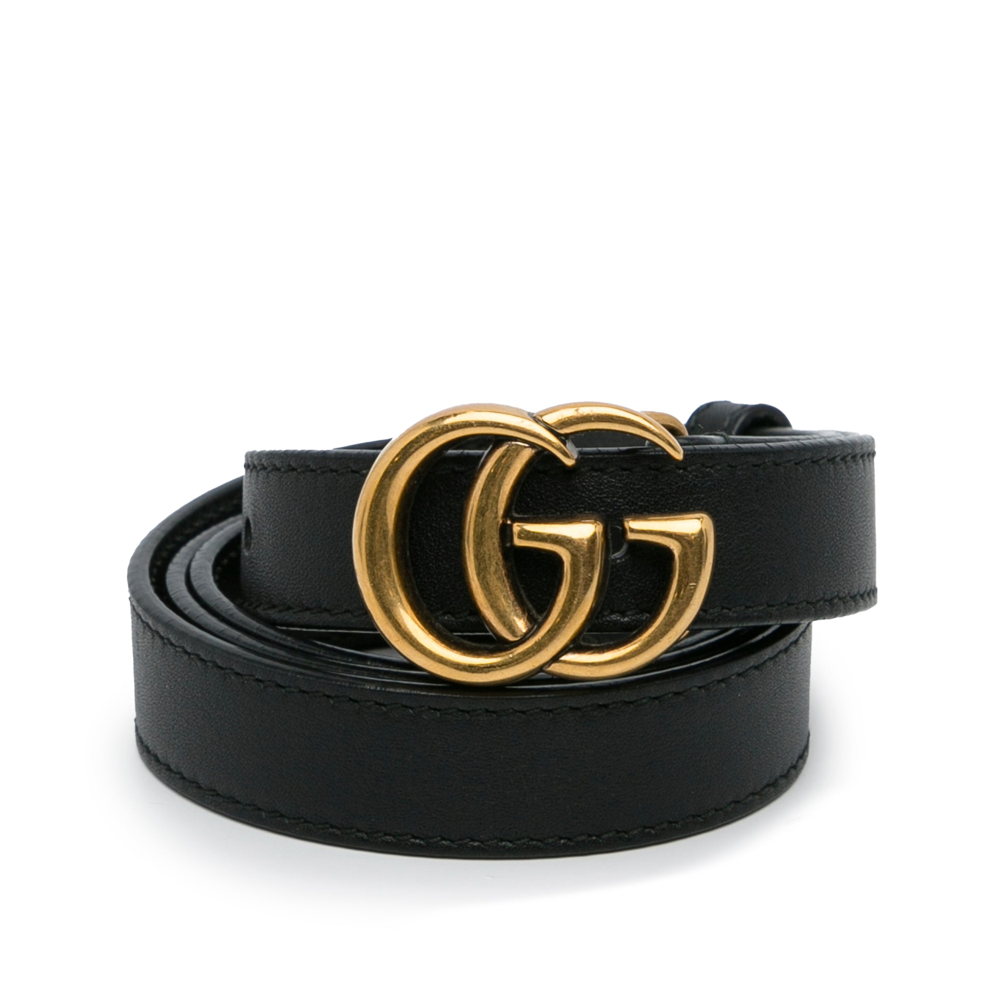 Gucci Leather Belt with Double G Buckle