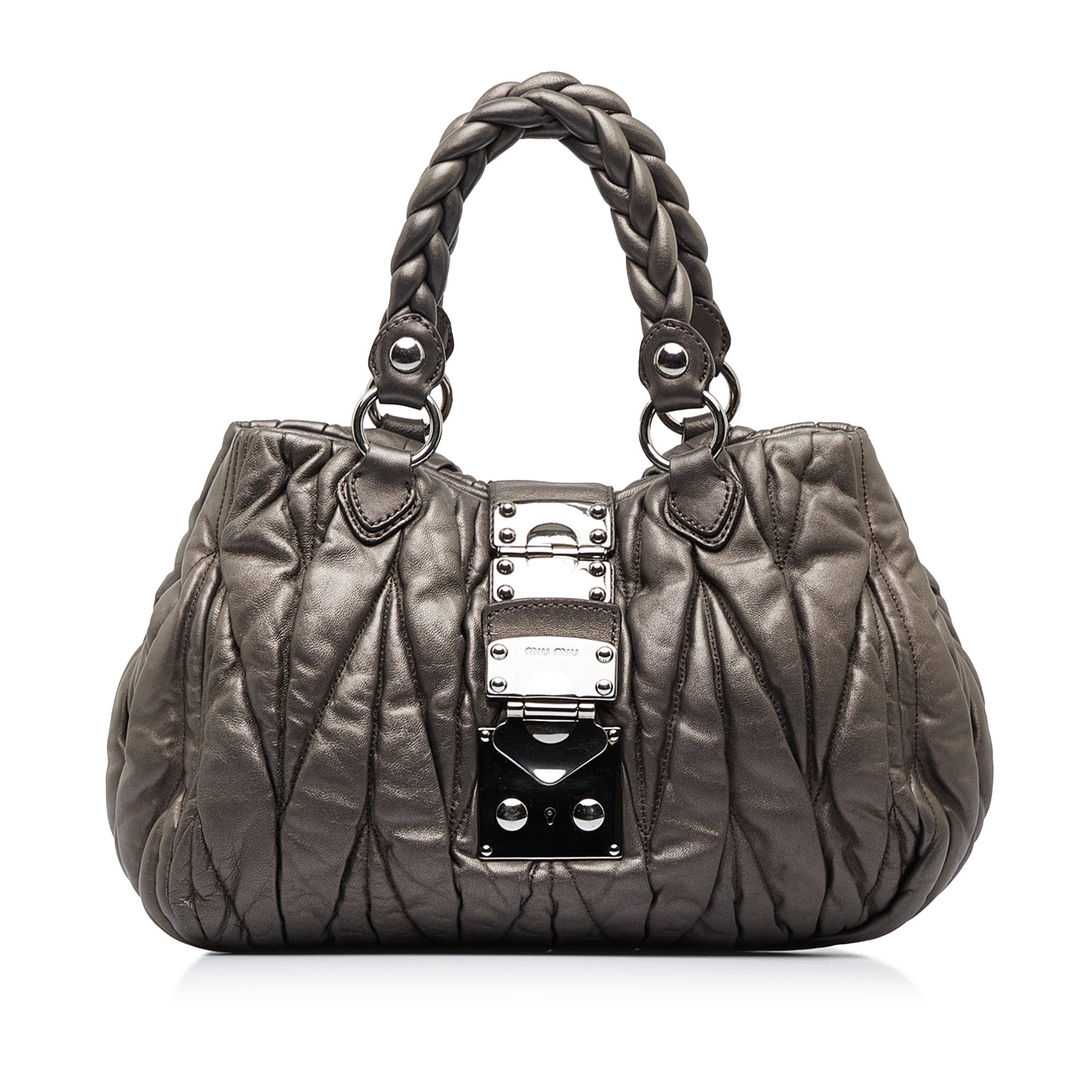 Miu Miu - Authenticated Handbag - Leather White Plain for Women, Never Worn