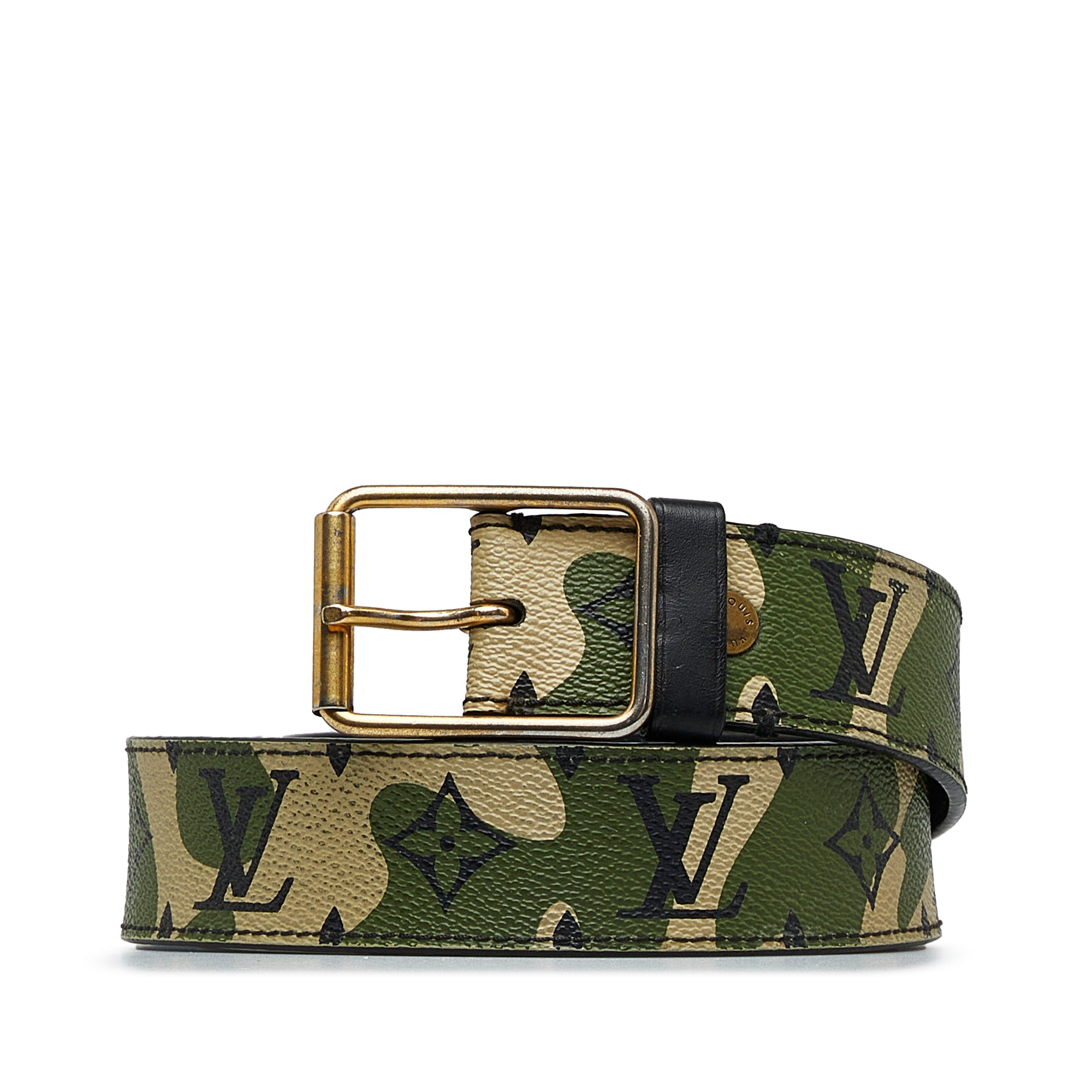Green Louis Vuitton Takashi Murakami Monogramouflage Belt – Designer Revival