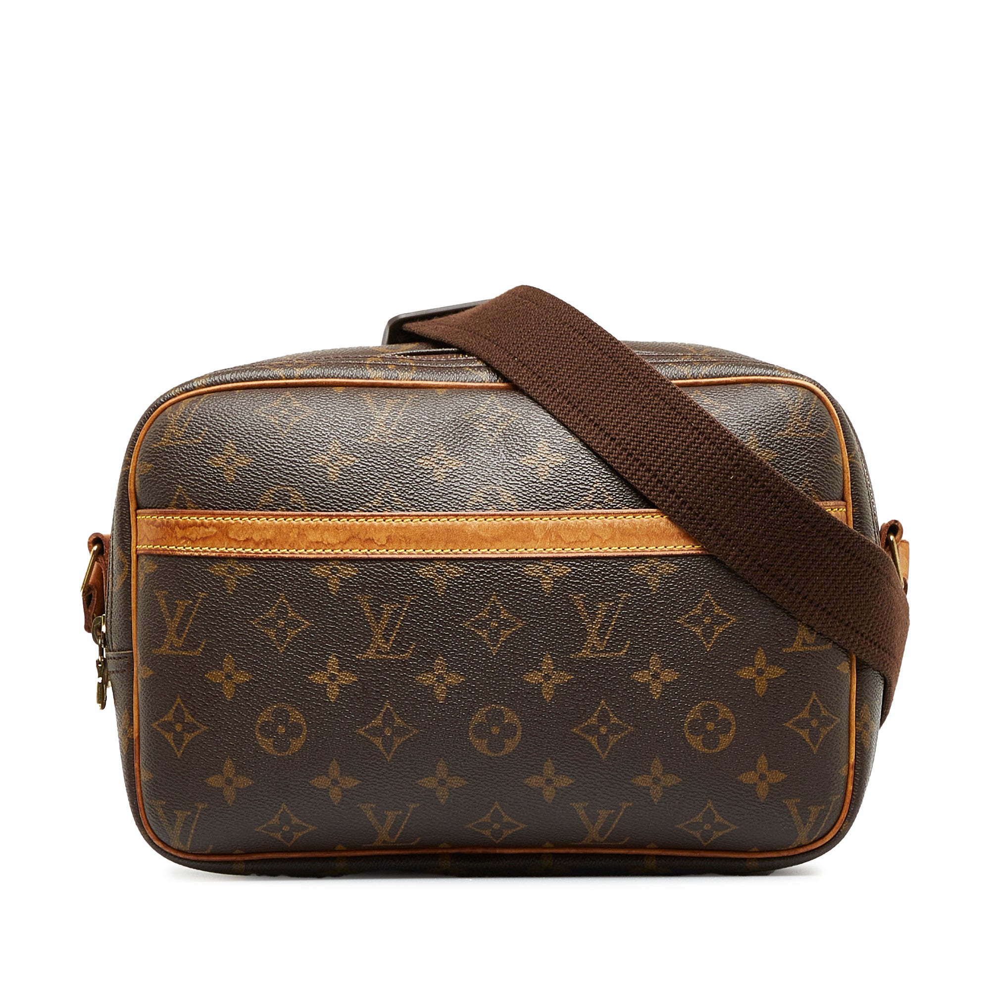 Brown Louis Vuitton Monogram Reporter PM Crossbody Bag – Designer Revival