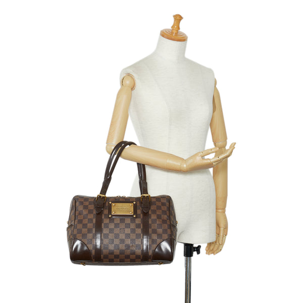 Louis Vuitton Berkeley Damier Ebene Satchel Bag Brown