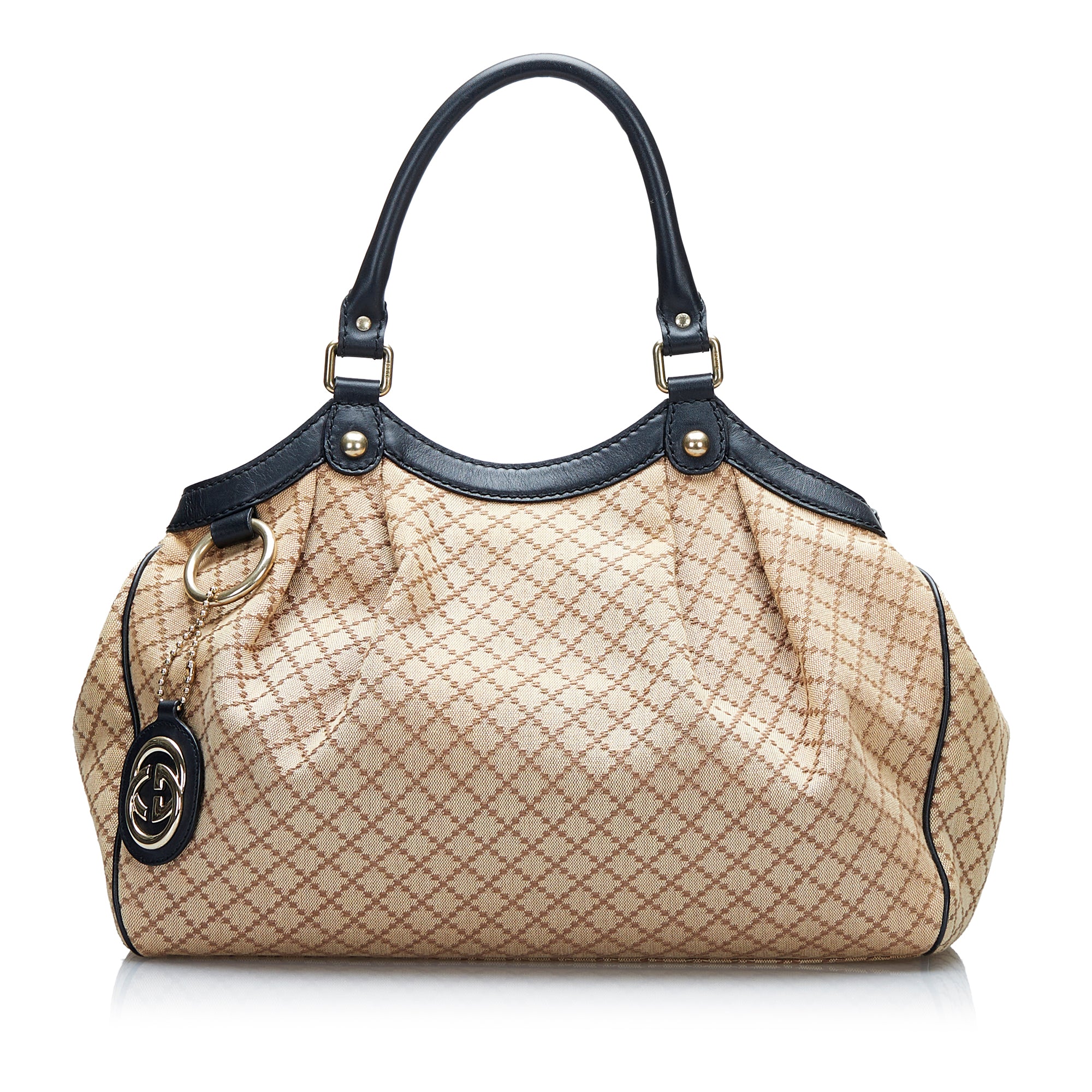 Gucci Sukey Medium GG Canvas Tote Bag Beige