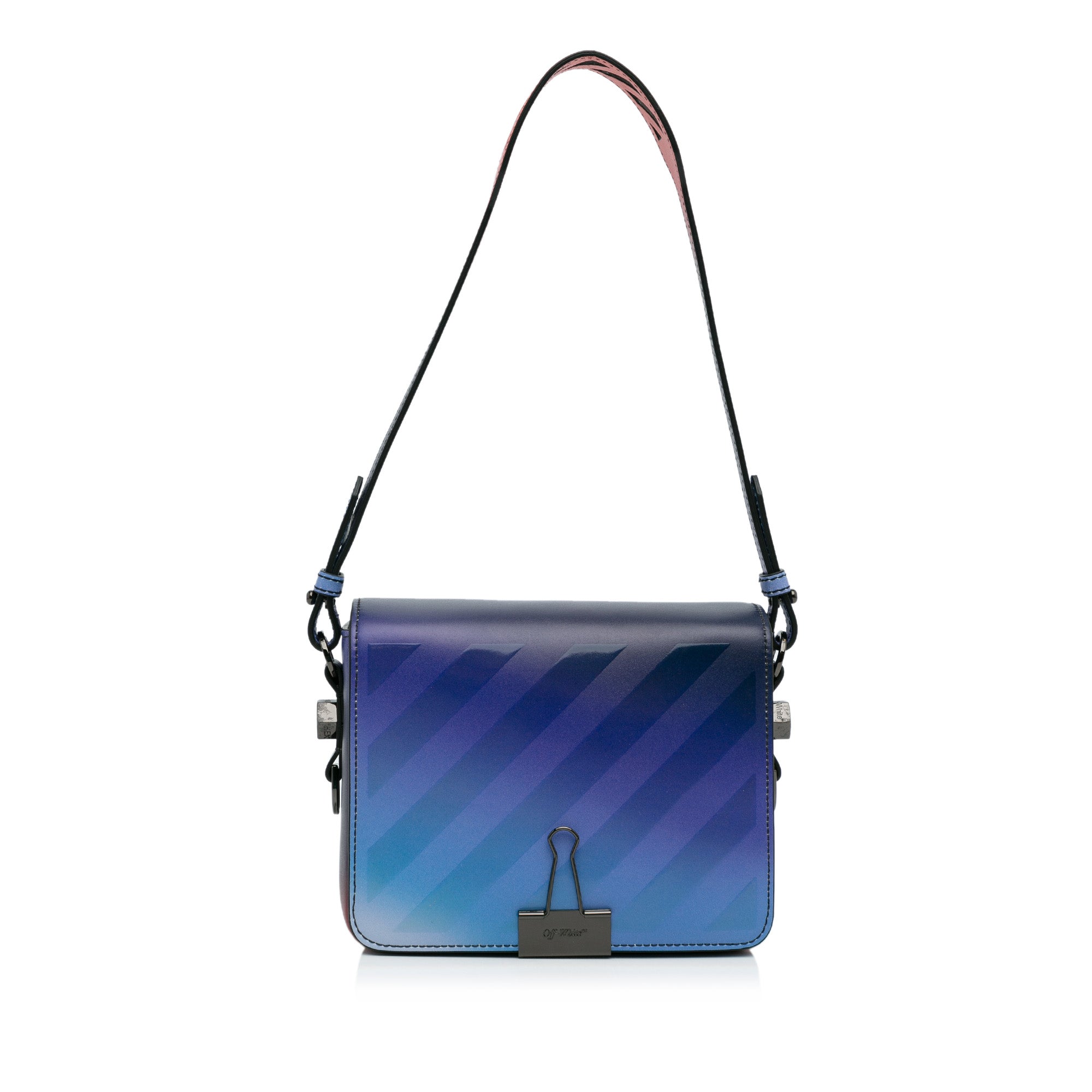 Skeleton Binder Small Crossbody Bag in Blue - Off White