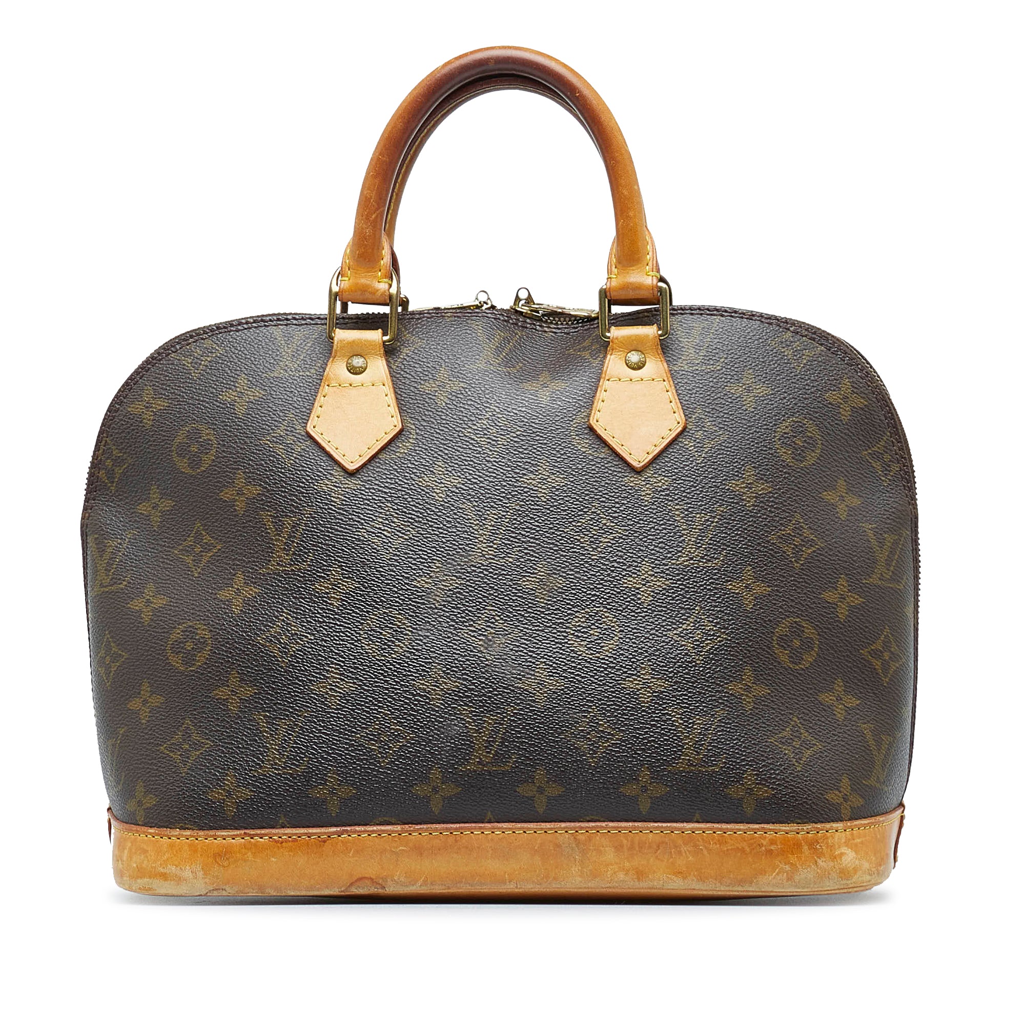 Louis Vuitton, Bags, Authentic Louis Vuitton Alma Pm Monogram Tan  Vachetta Bag Handbag Purse