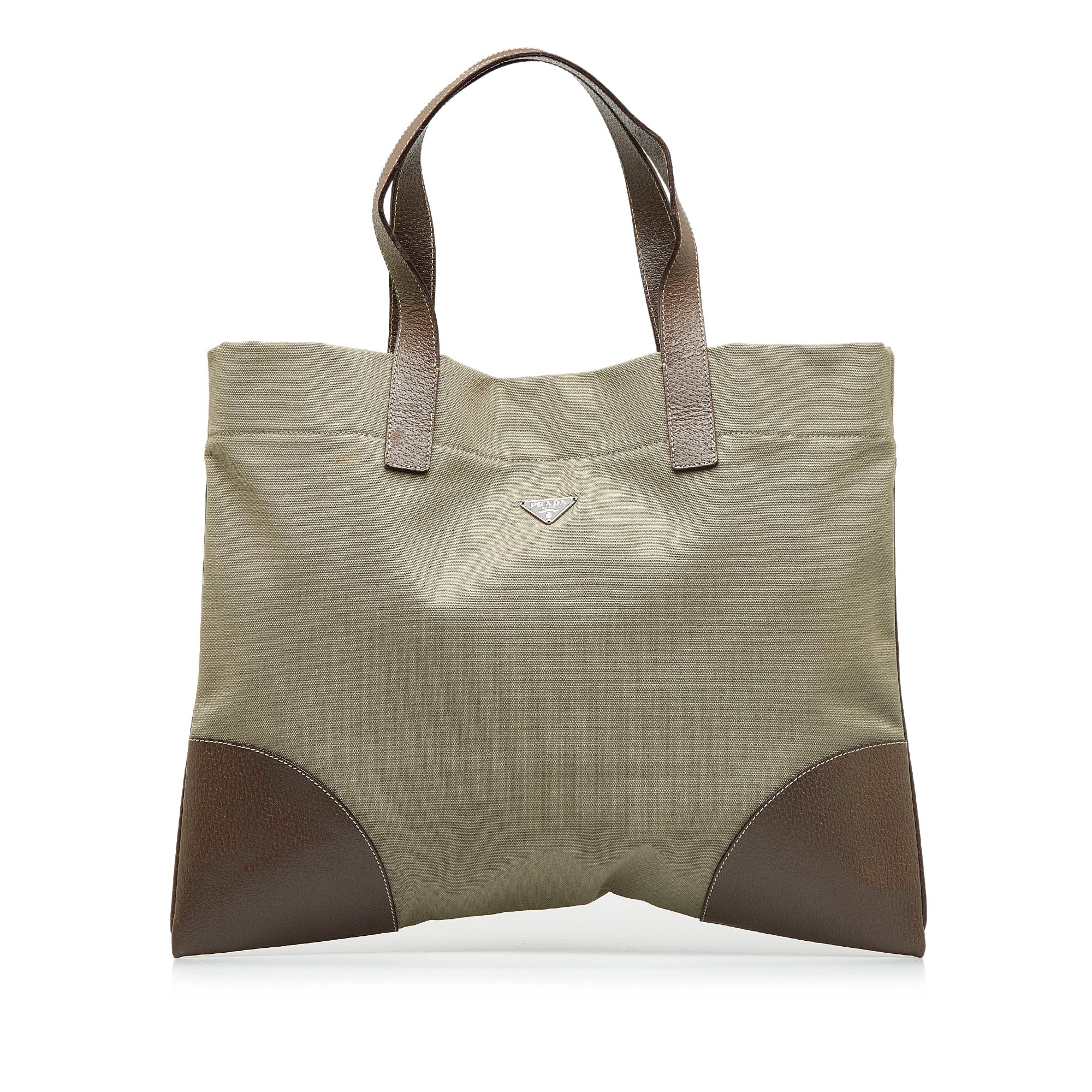 Prada Tote Bag Brown Canvas