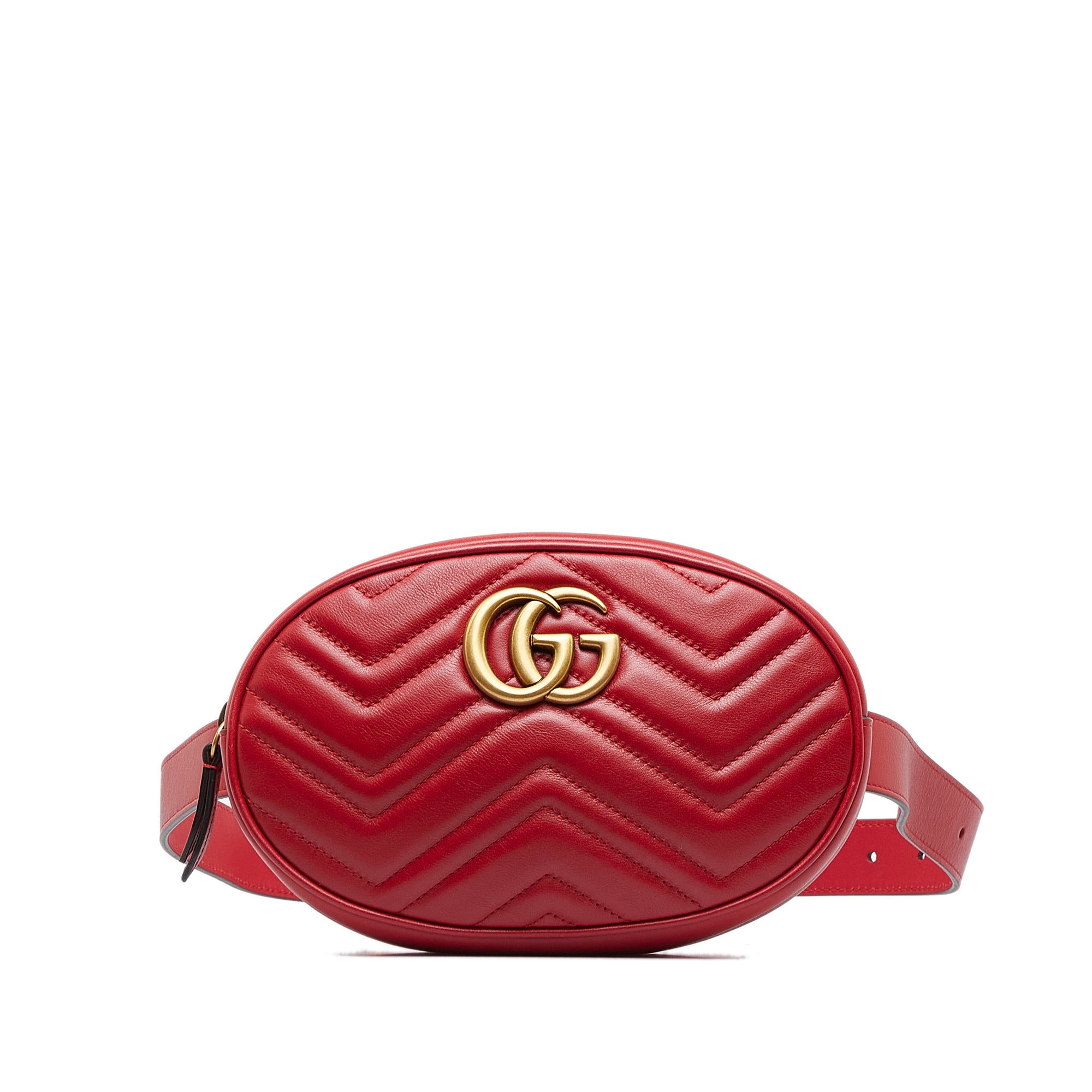 Gucci GG Marmont Leather Key Case Red