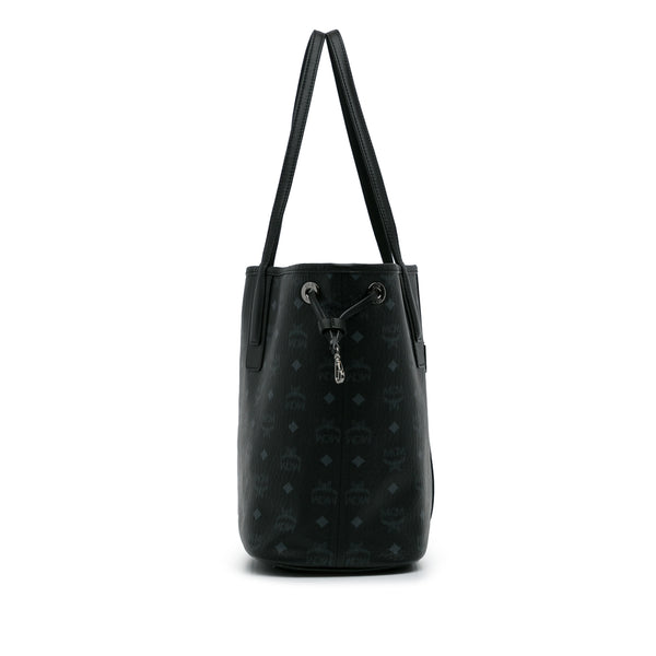 MCM Liz Visetos Reversible Shopper Tote Bag Black