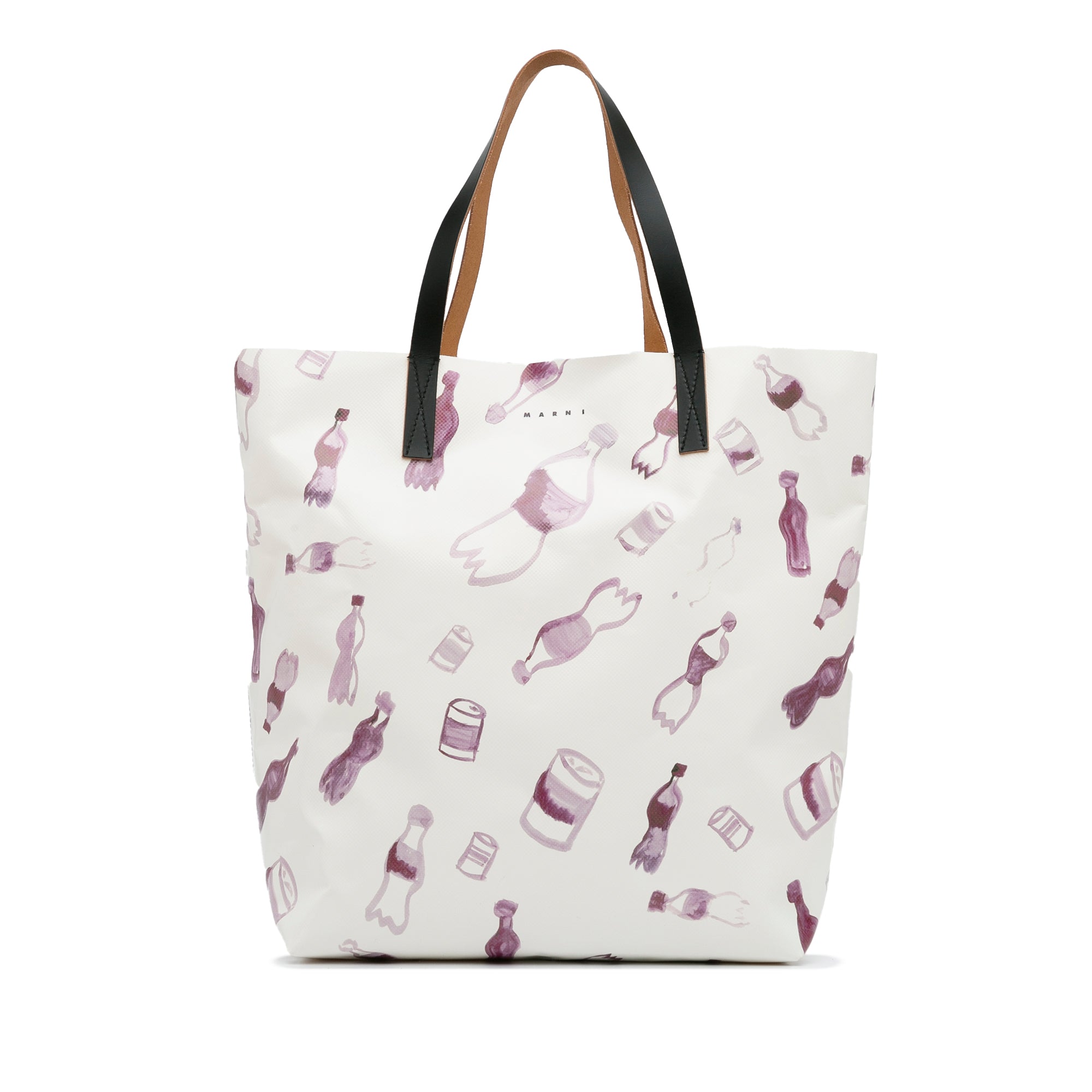 GIVENCHY Floral Print Coated Canvas Tote