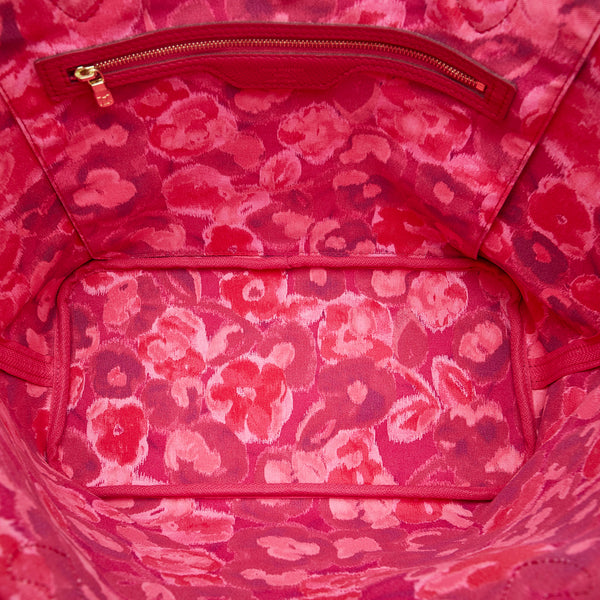 Louis Vuitton lv neverfull shopping bag monogram with hot pink