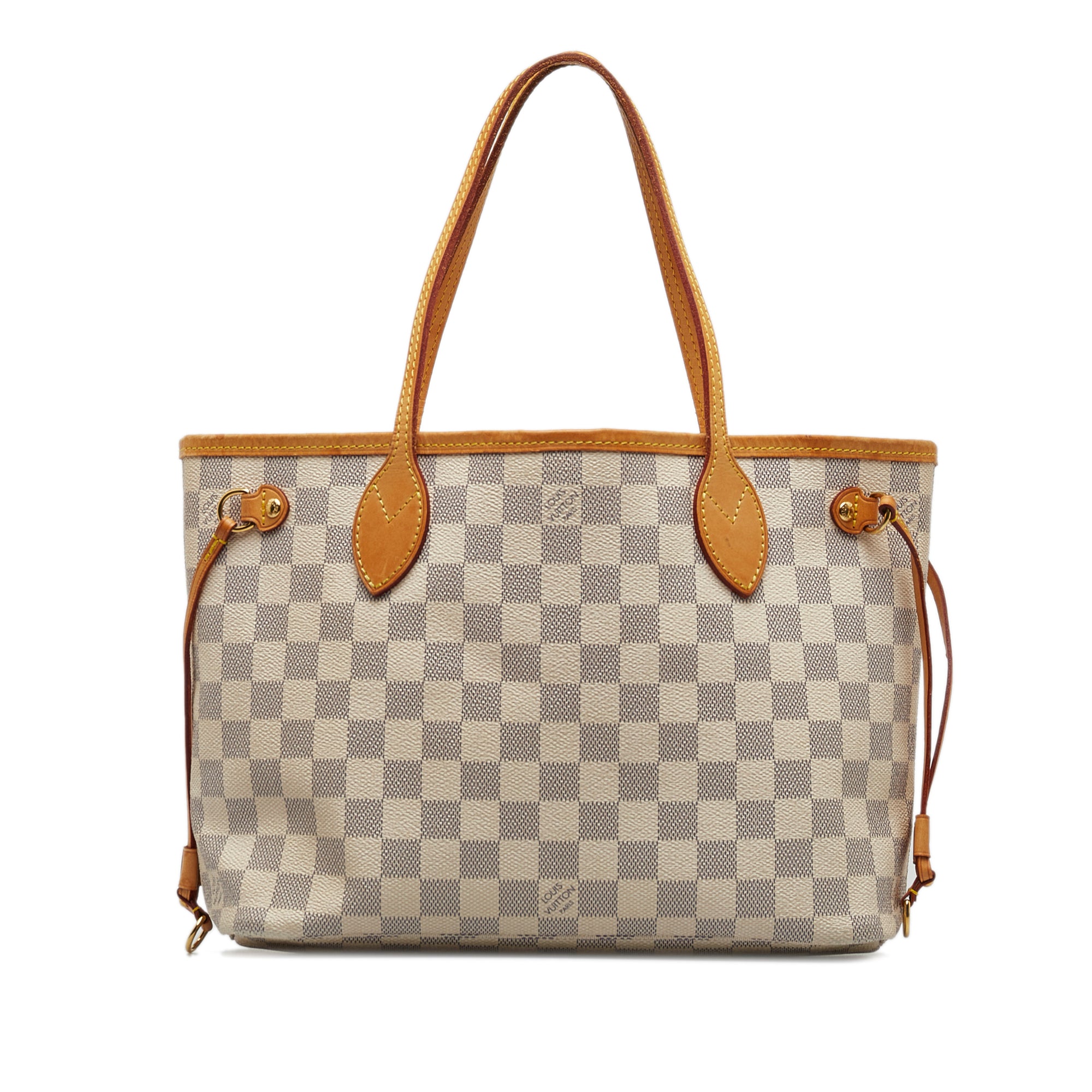  Louis Vuitton, Pre-Loved Damier Azur Neverfull PM, White :  Luxury Stores