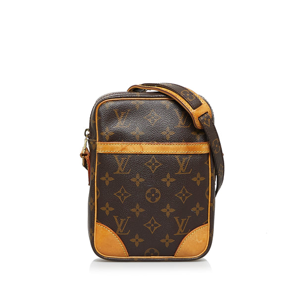 Louis+Vuitton+Danube+Shoulder+Bag+Brown+Canvas for sale online