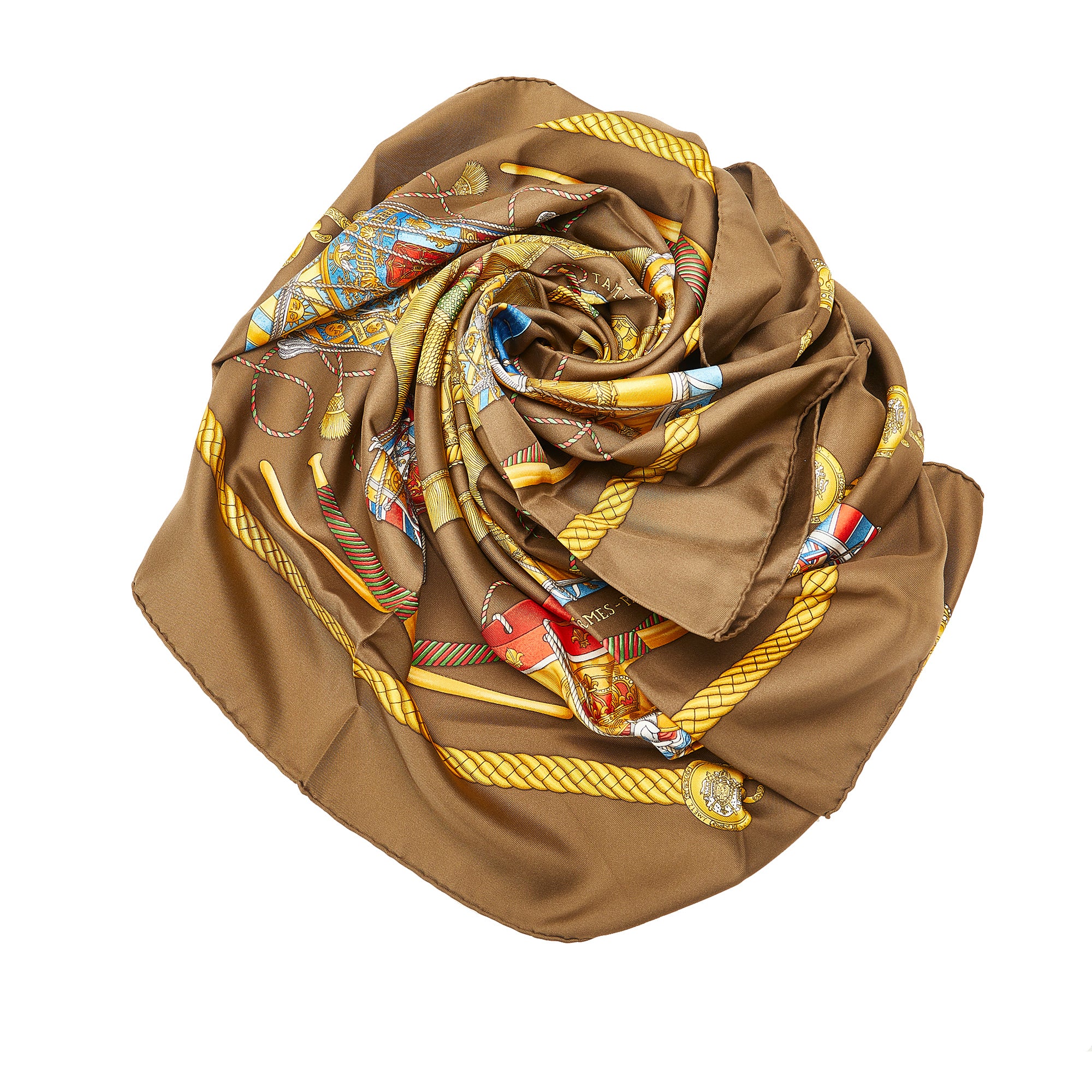 Louis Vuitton - Authenticated Scarf - Silk Brown for Women, Very Good Condition