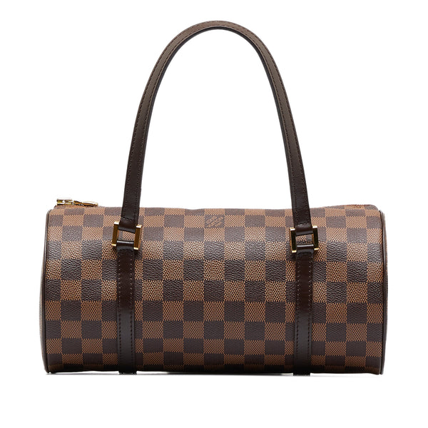 Louis Vuitton Brown, Pattern Print Damier Ebene Eva Pochette L