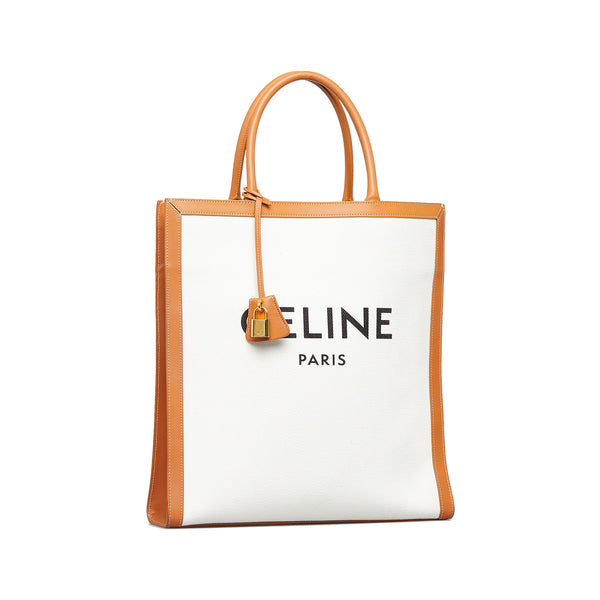 Celine Horizontal Cabas In Canvas In Natural/tan