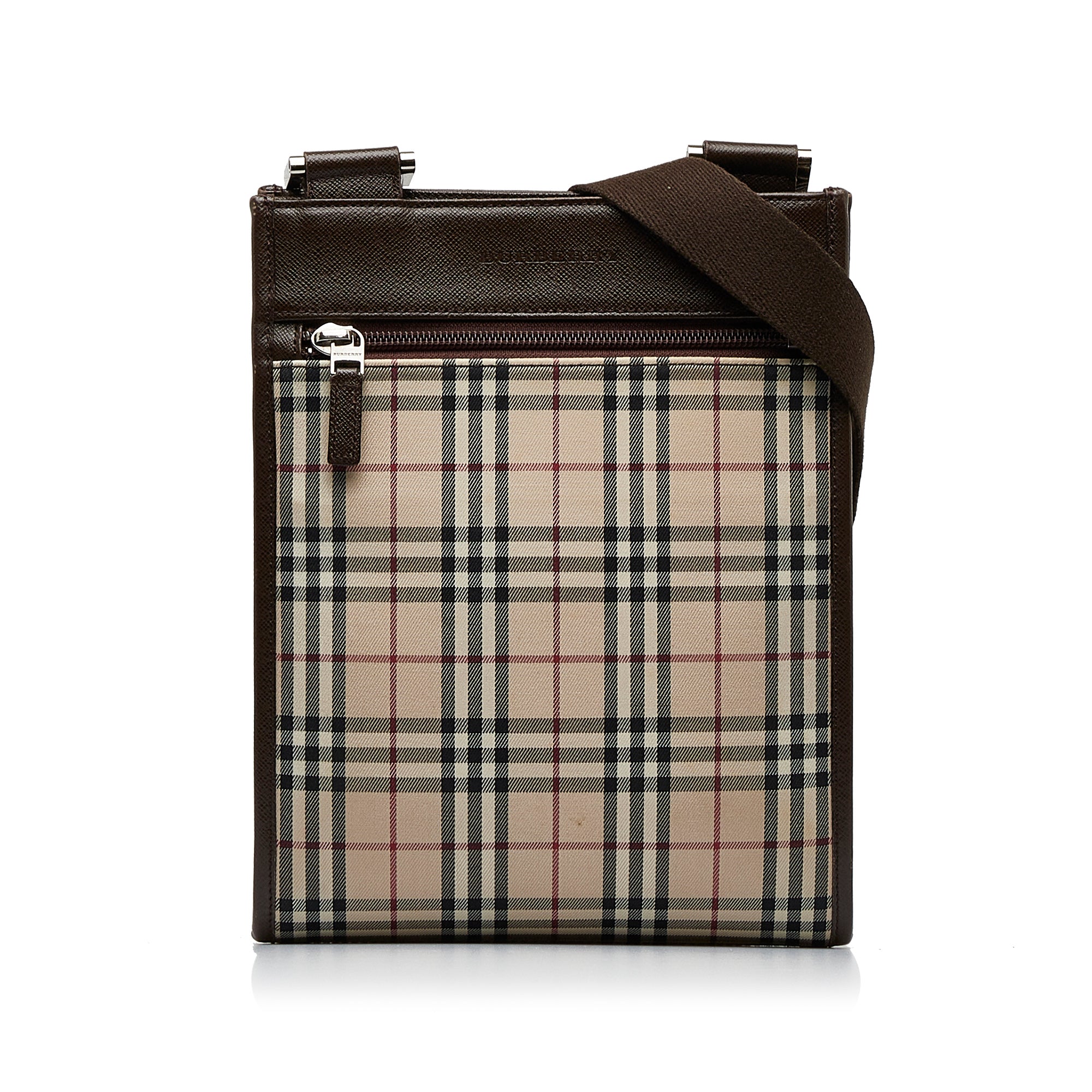 Shop Burberry Card Case Check Shoulder Mini Bag