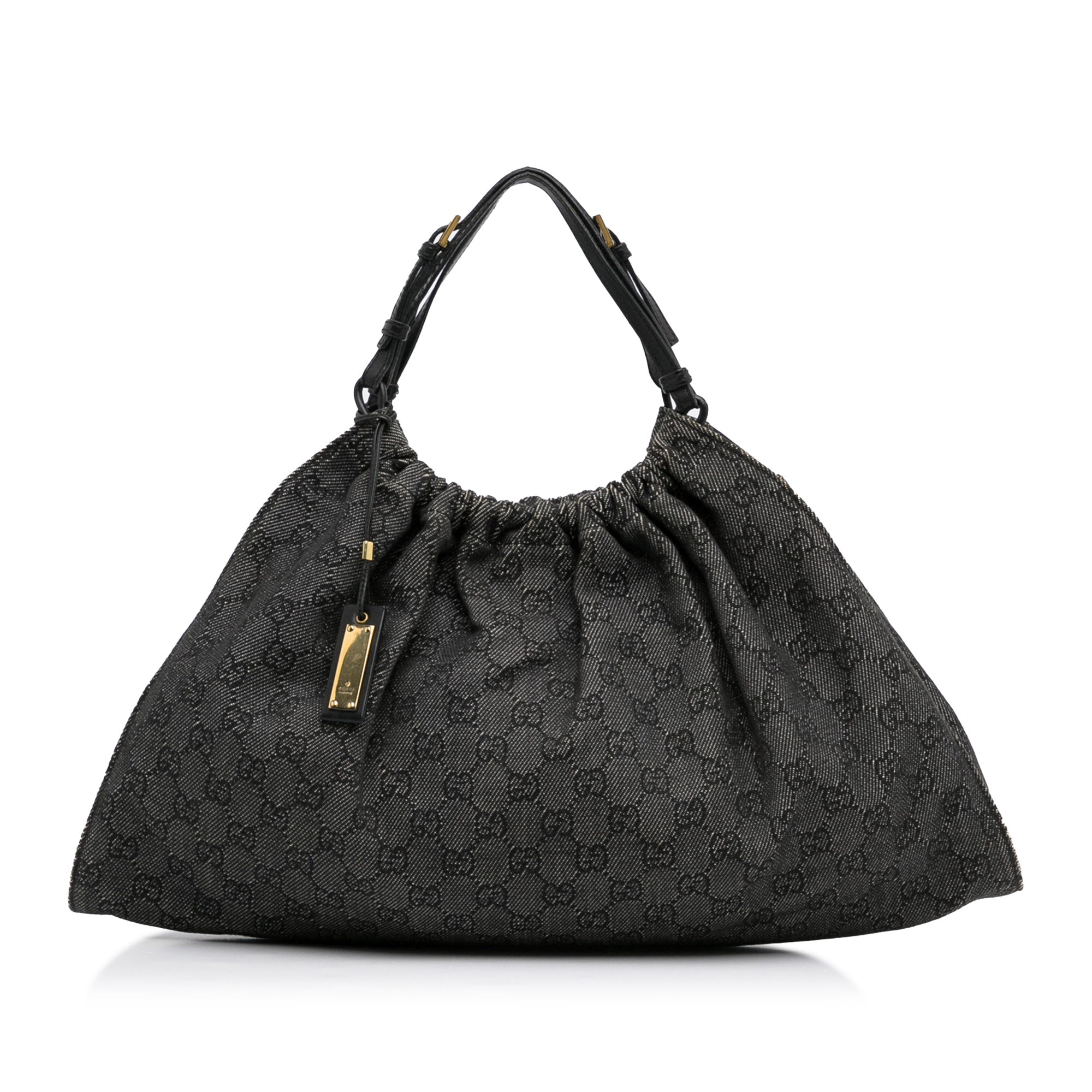 Gucci Black Large Horsebit Hobo