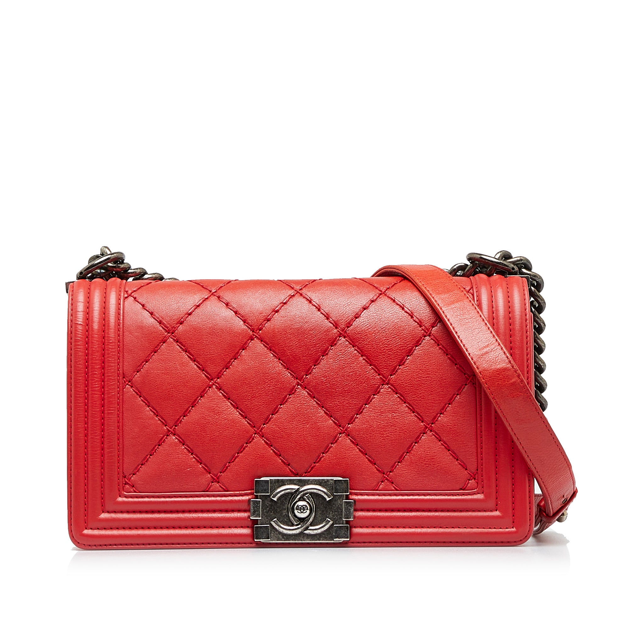 Chanel Red Boy Bag