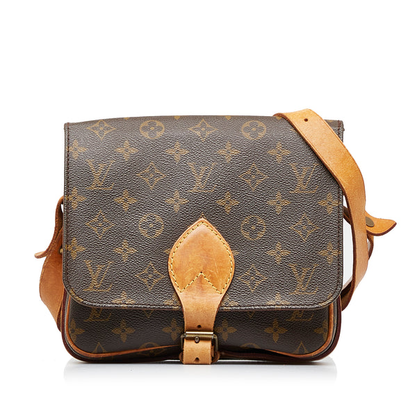 Shop for Louis Vuitton Monogram Canvas Leather Cartouchiere MM Bag
