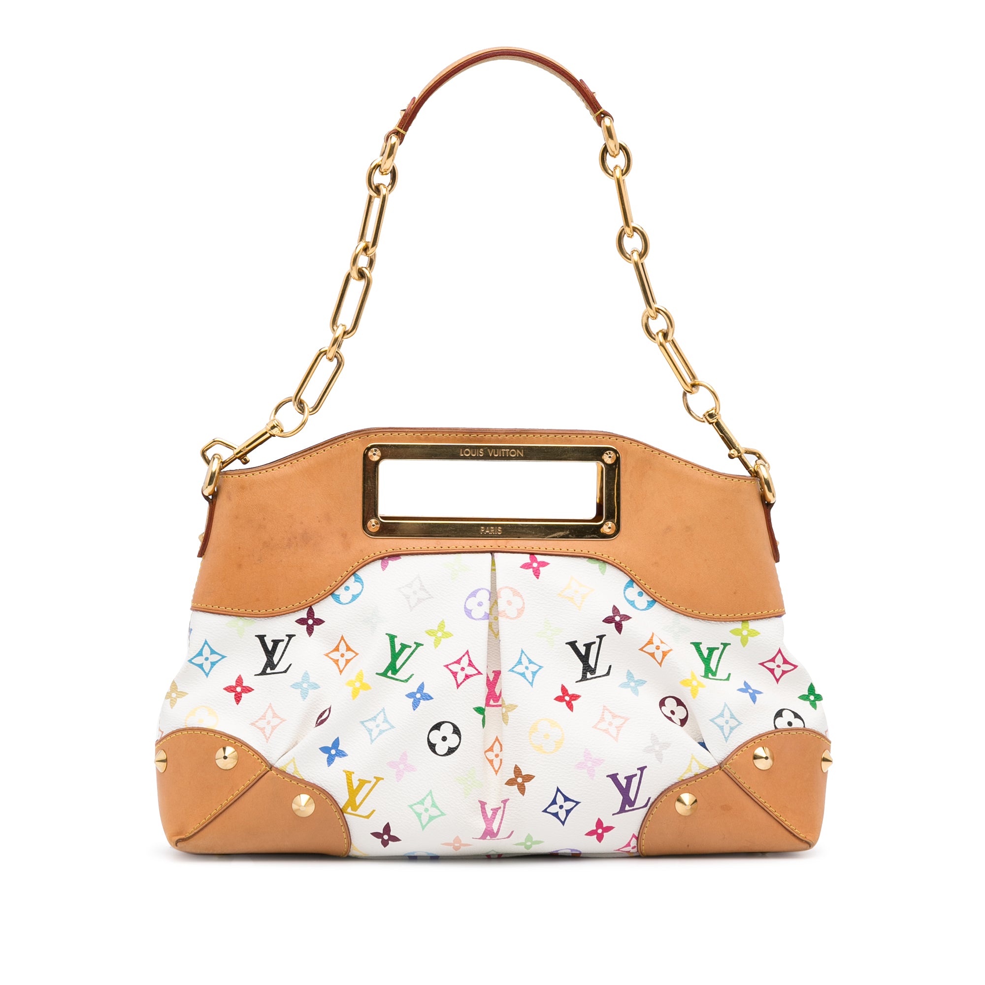 Louis Vuitton Monogram Multicolore Judy MM - White Handle Bags