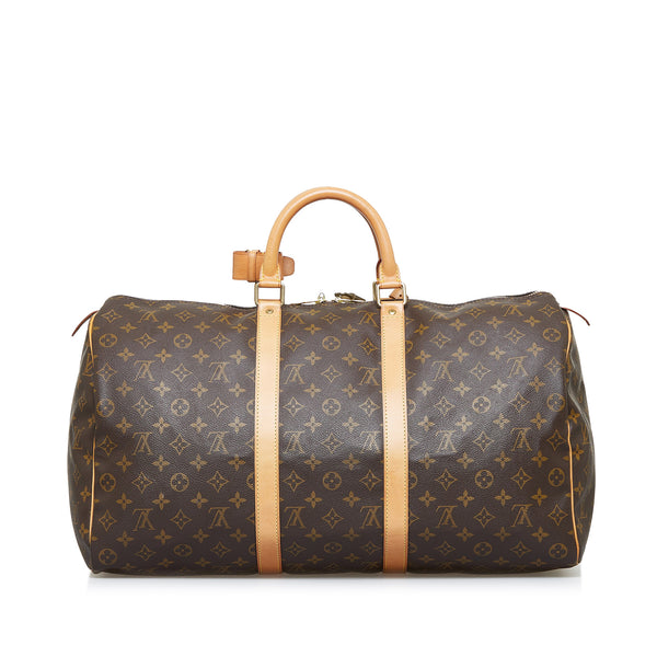 Louis Vuitton Keepall Bandouliere x Nigo 50 Monogram Stripes Brown