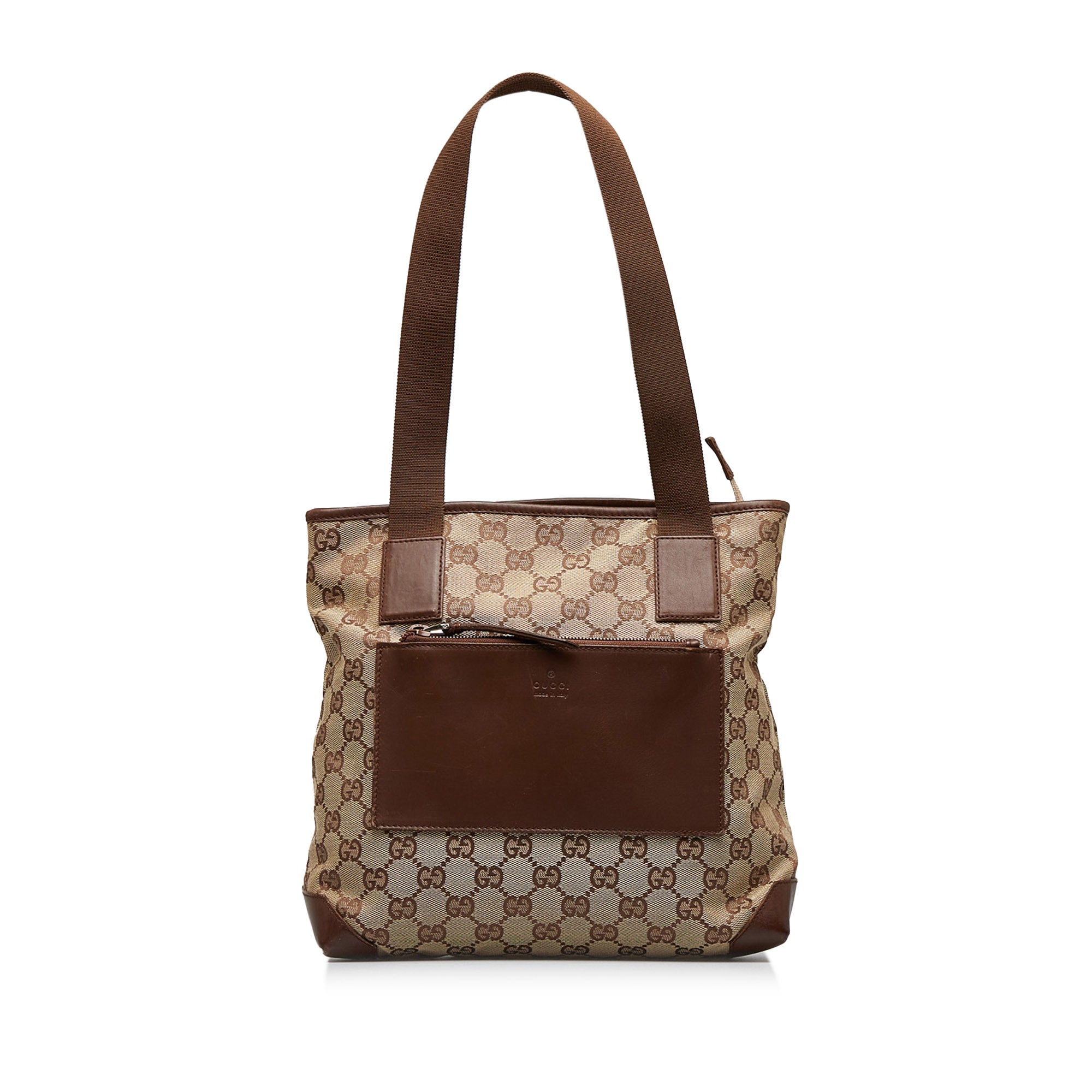 Gucci GG Canvas Shoulder Bag Brown - The Recollective