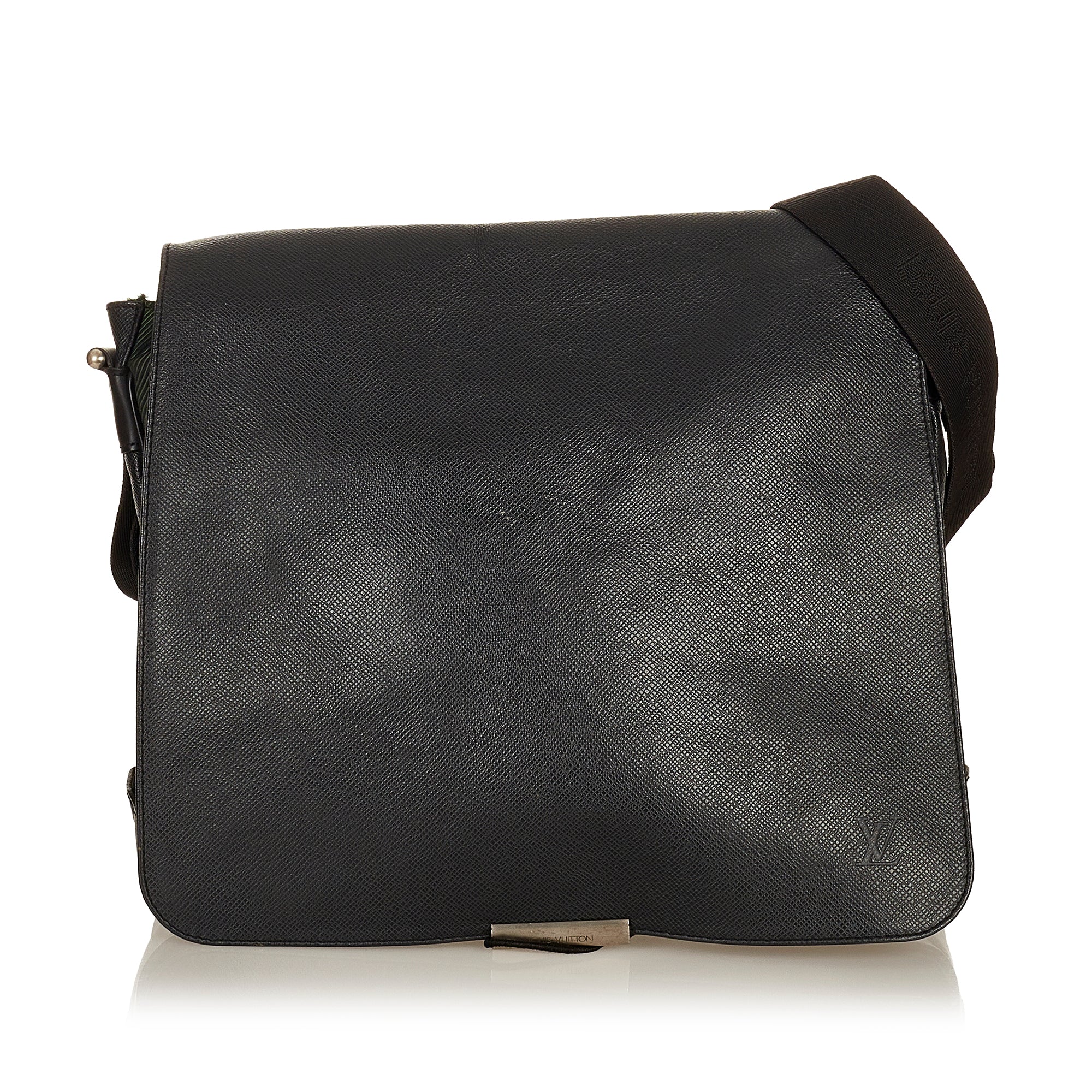 Louis Vuitton Taiga Black Gray Travel Garment Bag Suitcase