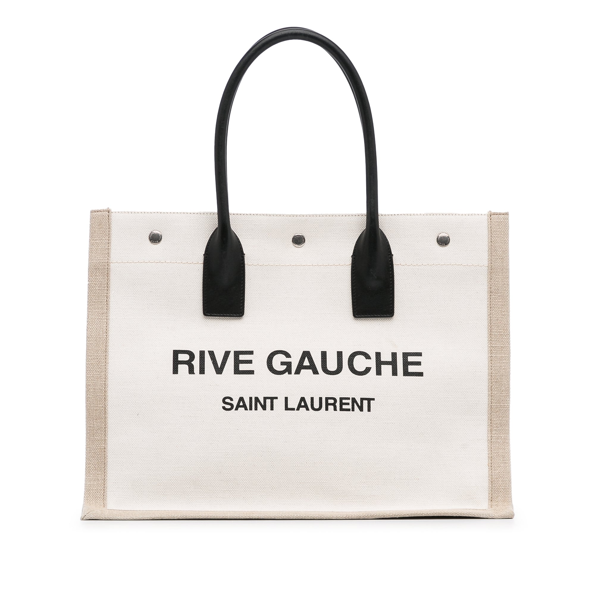 Saint Laurent - Authenticated Rive Gauche Handbag - Cloth Beige for Women, Very Good Condition
