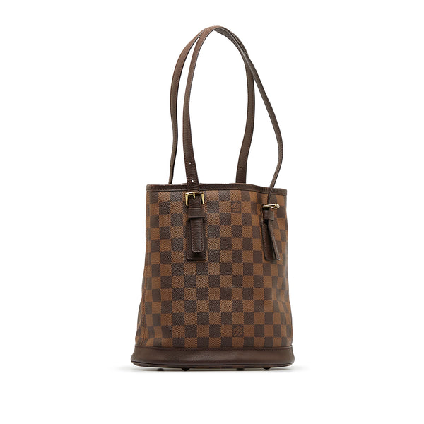Cleaning and Conditioning Louis Vuitton Damier Ebene Marais Bucket Bag 