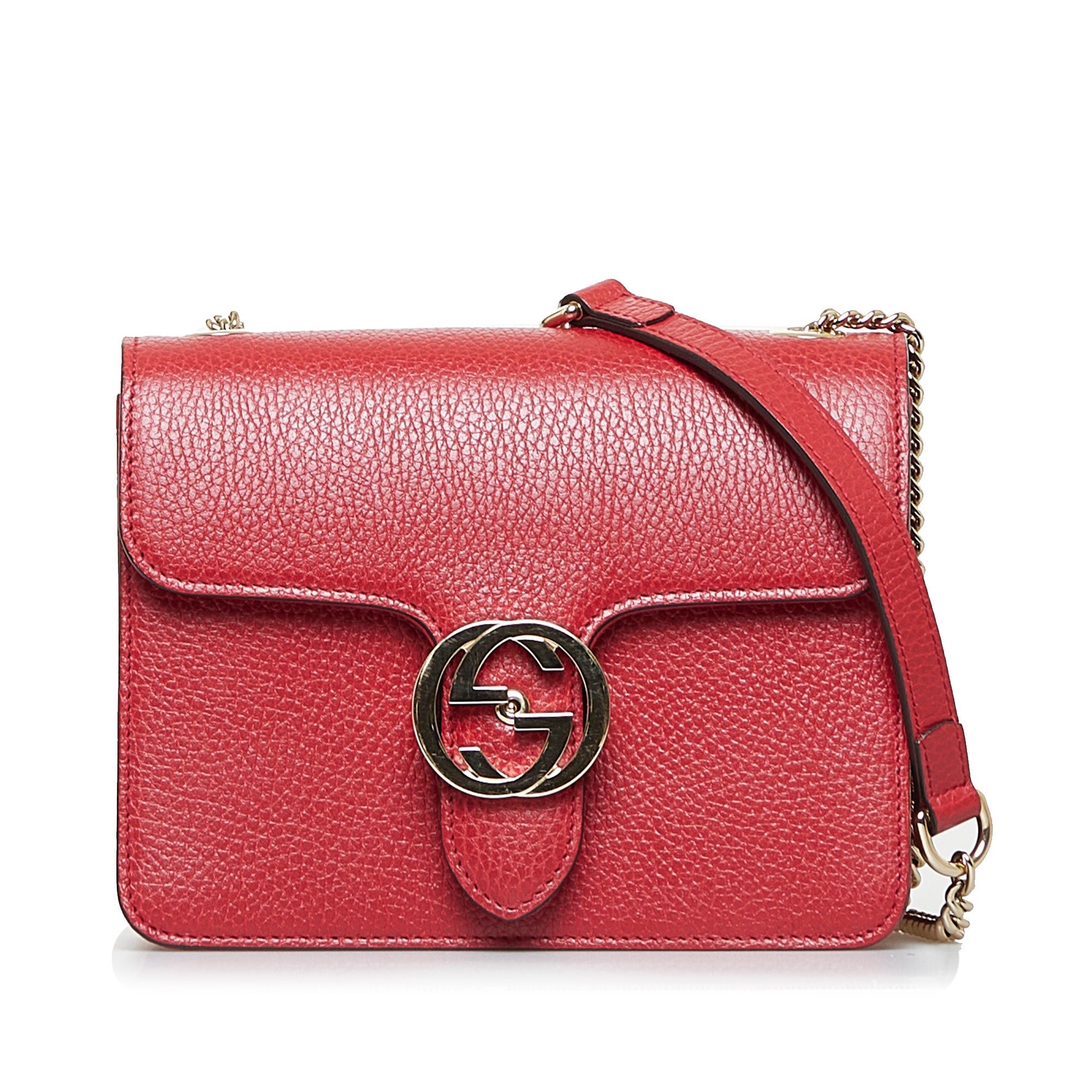 Gucci Medium Dollar Interlocking G Crossbody Bag - Pink Crossbody Bags,  Handbags - GUC1293732