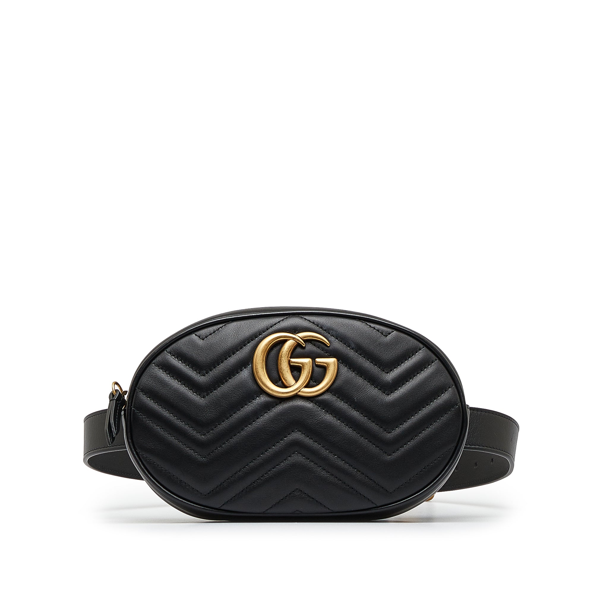 GG Marmont belt bag in black leather