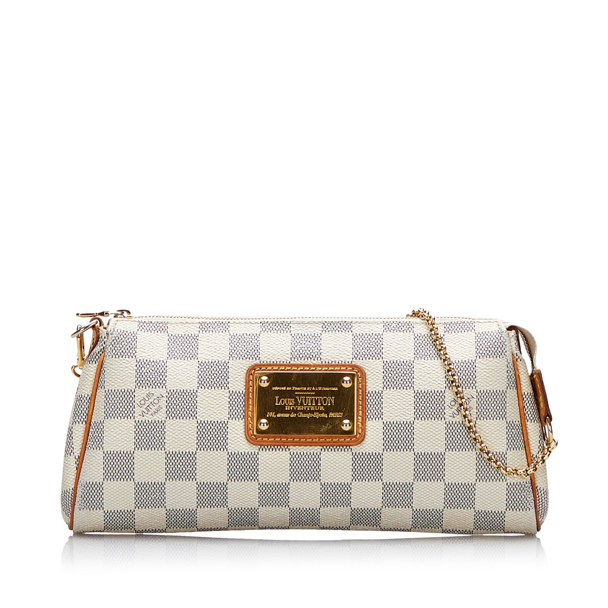 Louis Vuitton, Bags, Louis Vuitton Eva Handbag Damier Clutch Crossbody  Authentic White Damier