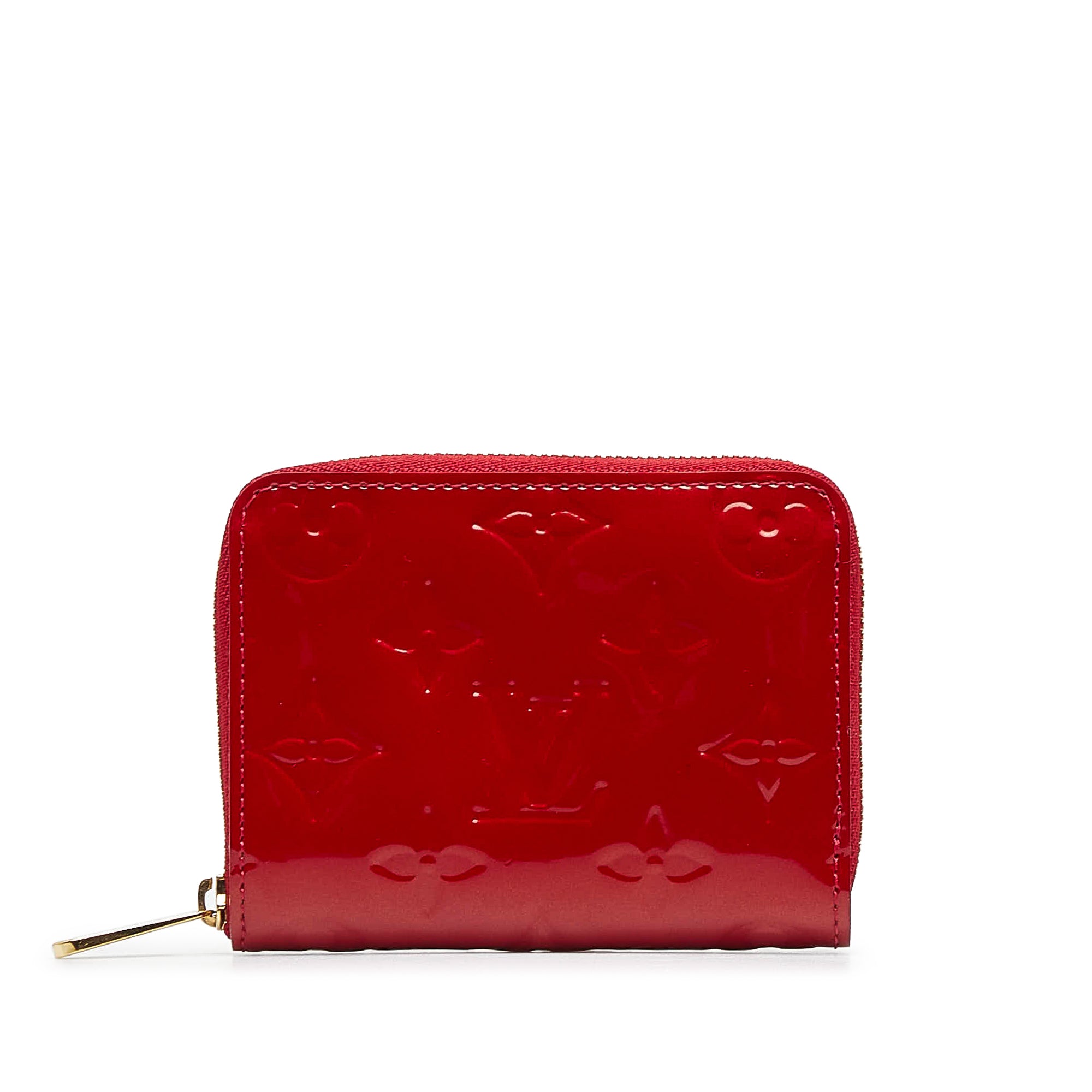 RvceShops Revival  Red Louis Vuitton Vernis Zippy Coin Pouch