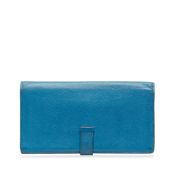 Hermes Bleu Izmir Epsom Leather Mini Bearn Wallet Hermes