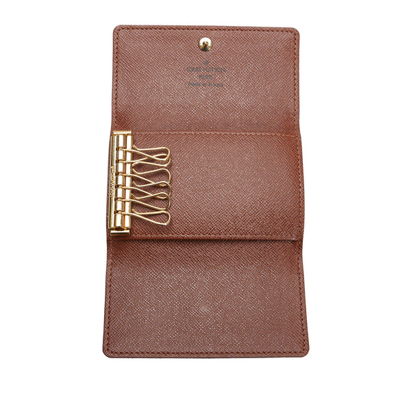 Pre-owned Dior Monogram Key Holder Vintage Wallet In Brown