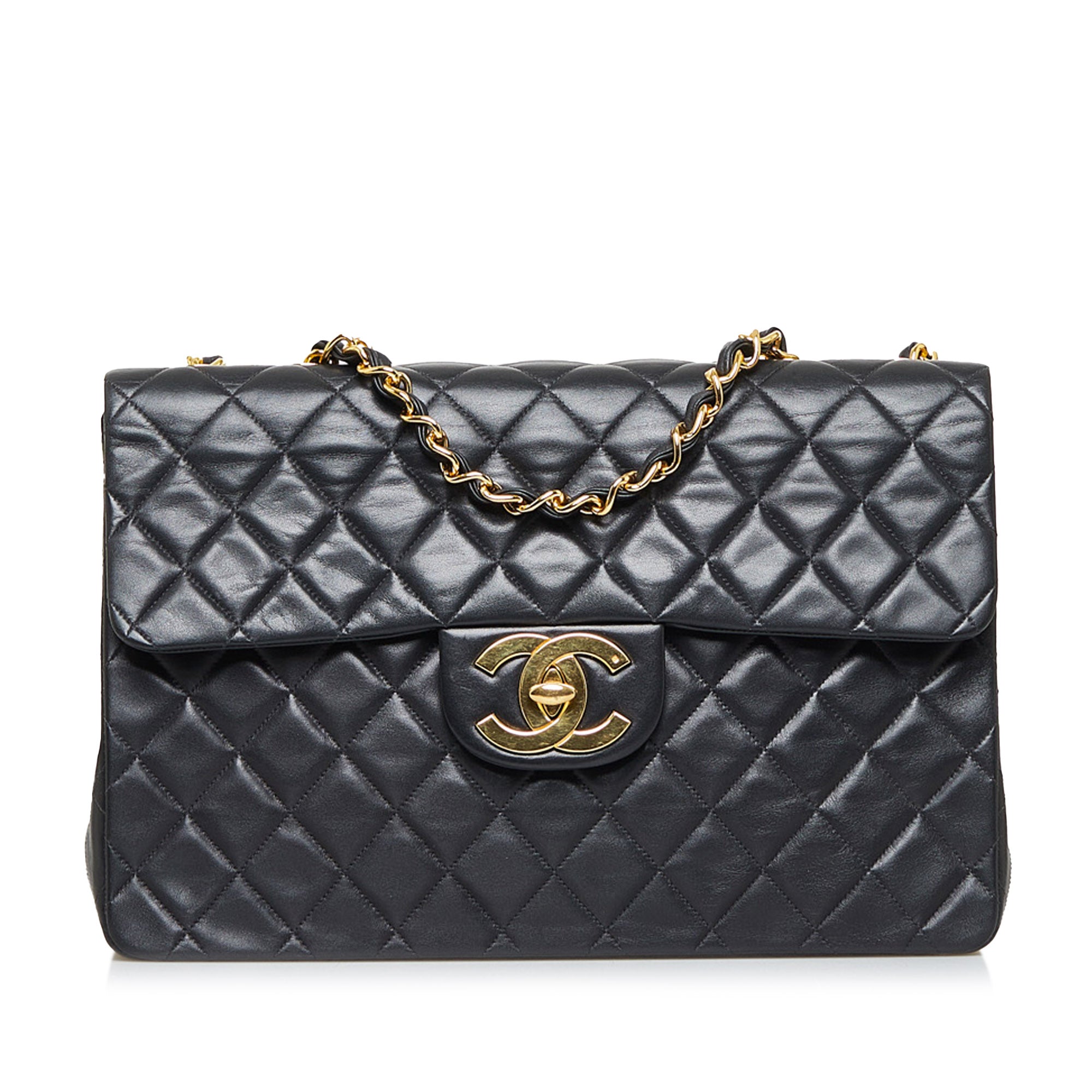 CHANEL Quilted Single Flap Chain Shoulder Bag