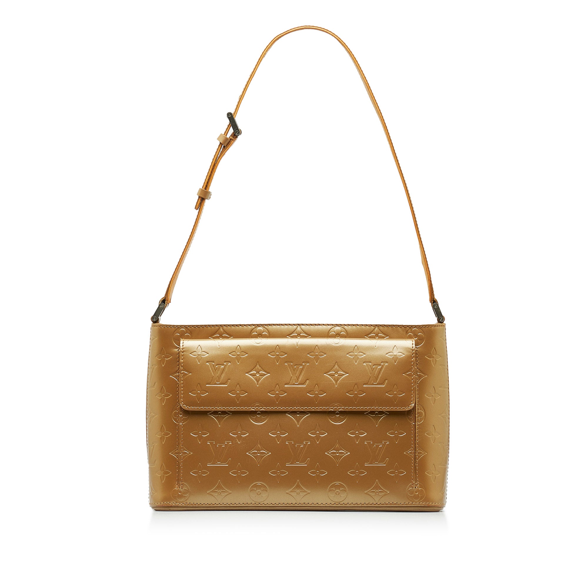 Louis Vuitton Alston Gold Monogram Mat Shoulder Bag 