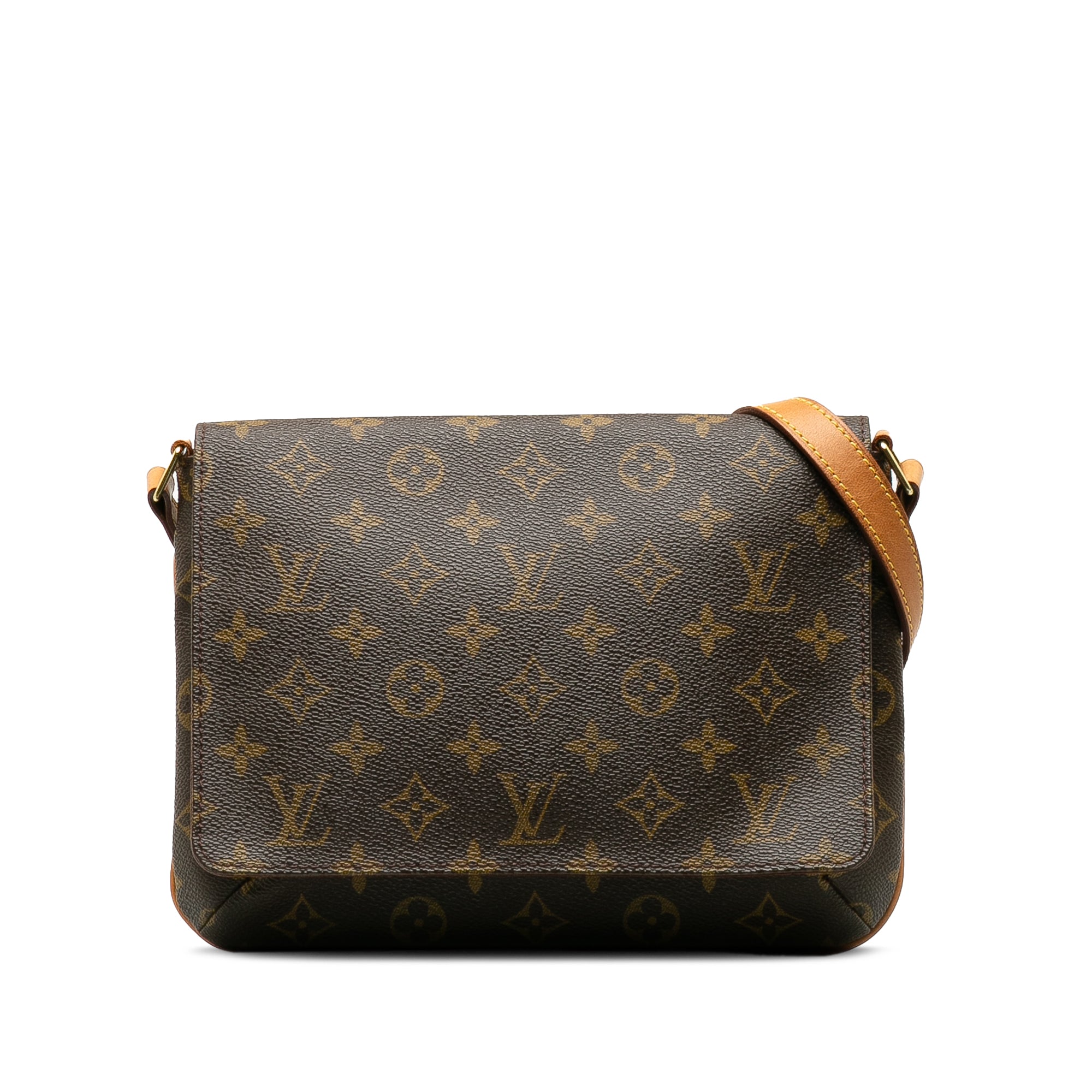 Brown Louis Vuitton Monogram Musette Tango Short Strap Shoulder