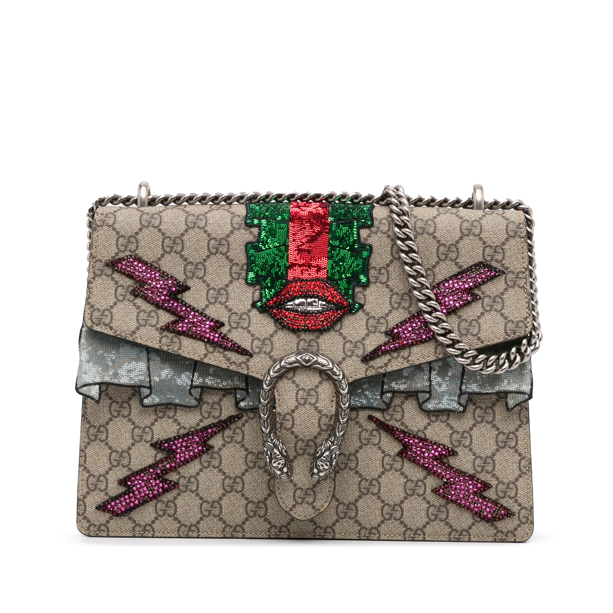 Gucci Dionysus Medium GG Supreme Embroidered Sequin Shoulder Bag