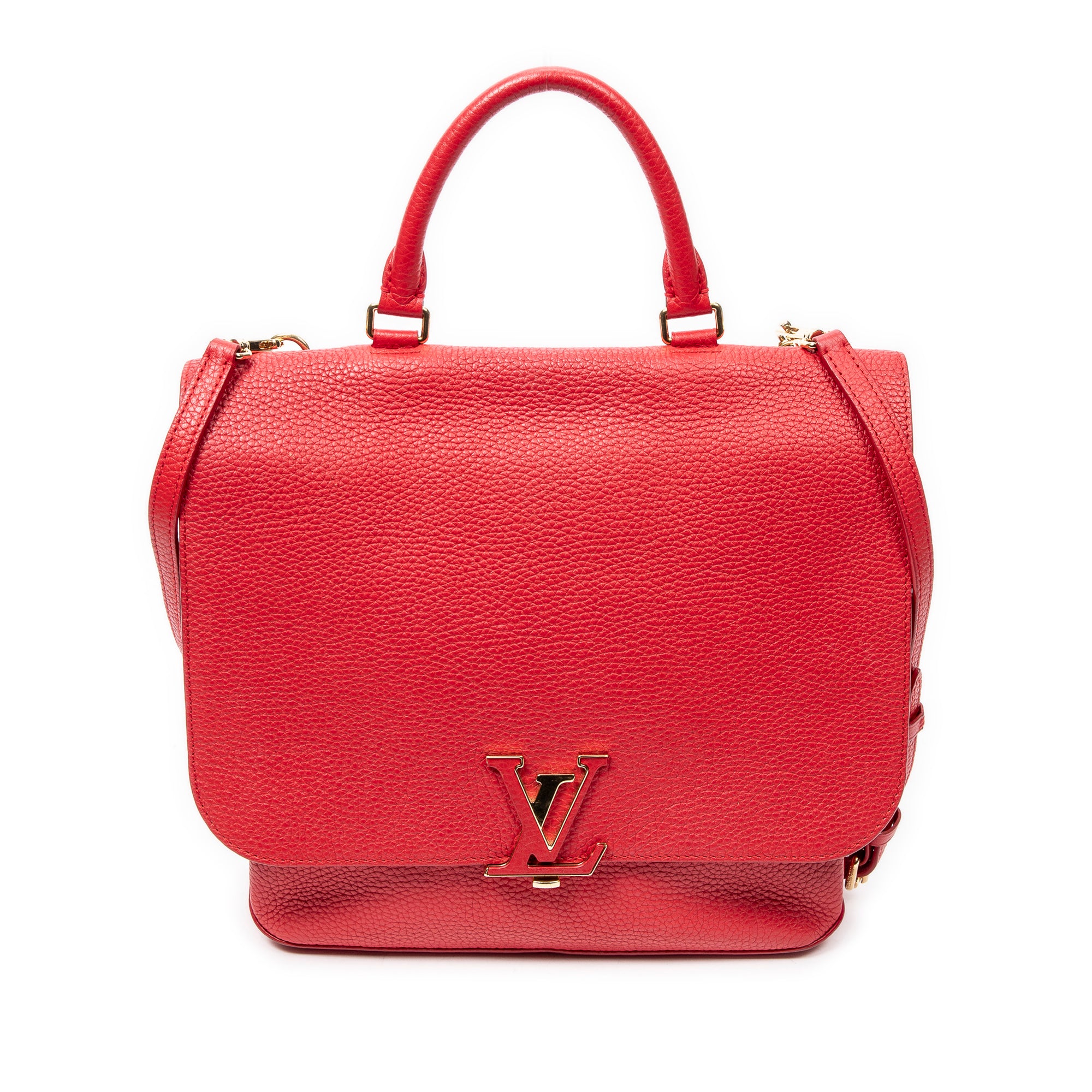 Louis Vuitton Volta 872270 Flap 2way Red Taurillon Leather Satchel
